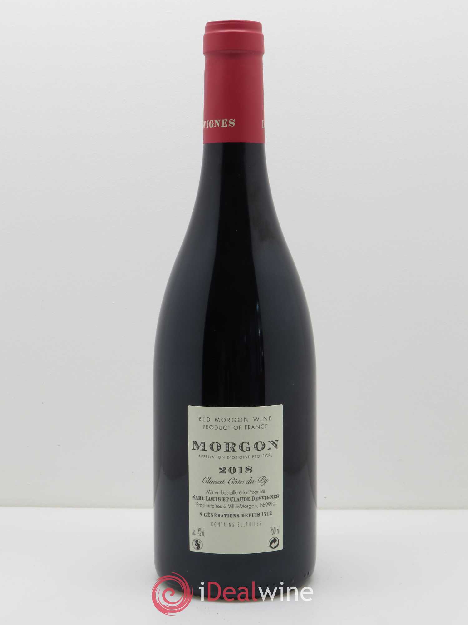 Morgon Côte du Py Louis-Claude Desvignes 2018 - Lot de 1 bouteille - 1