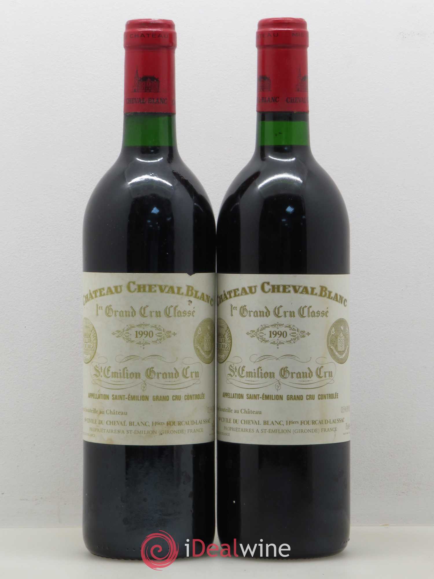 Château Cheval Blanc 1er Grand Cru Classé A (sans prix de réserve) 1990 - Lot de 2 bouteilles - 0