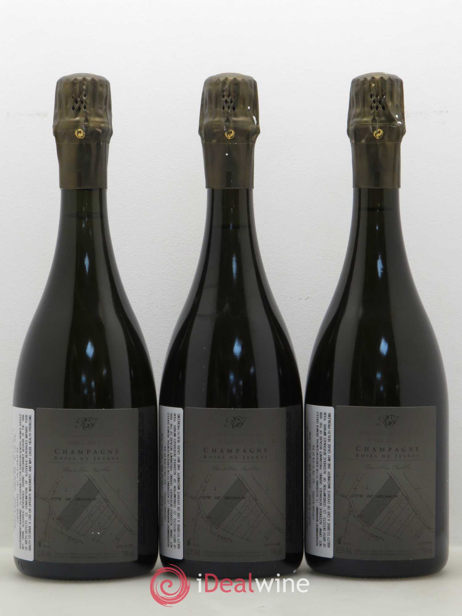 Roses de Jeanne Côte de Béchalin Blanc de Noirs Cédric Bouchard (sans prix de réserve) - Lot de 3 bouteilles - 1