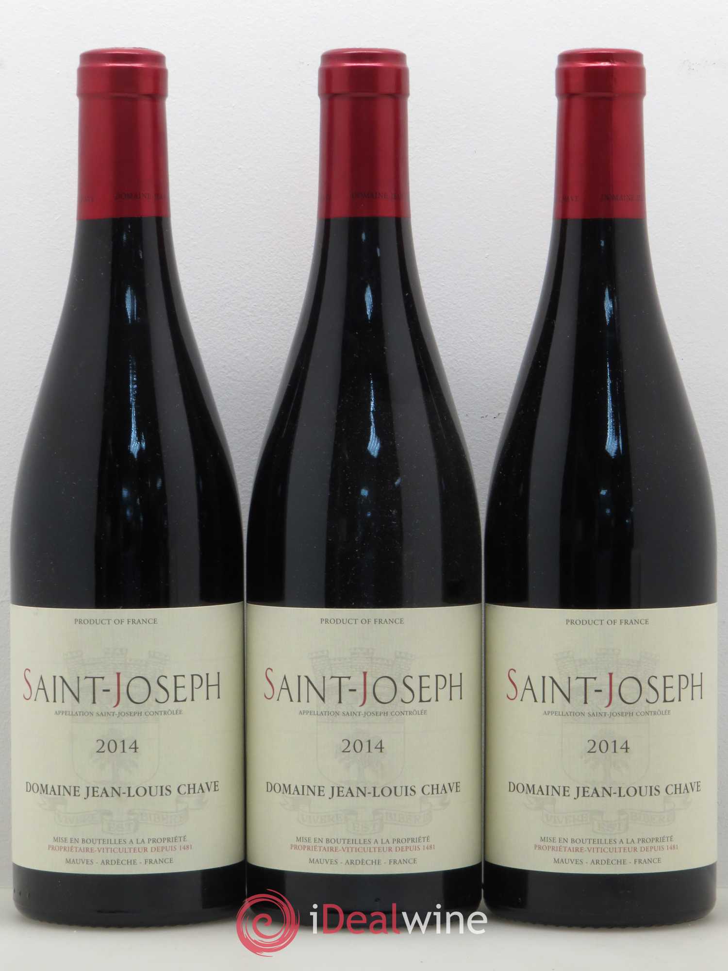 Saint-Joseph Jean-Louis Chave (sans prix de réserve) 2014 - Lot de 3 bouteilles - 0