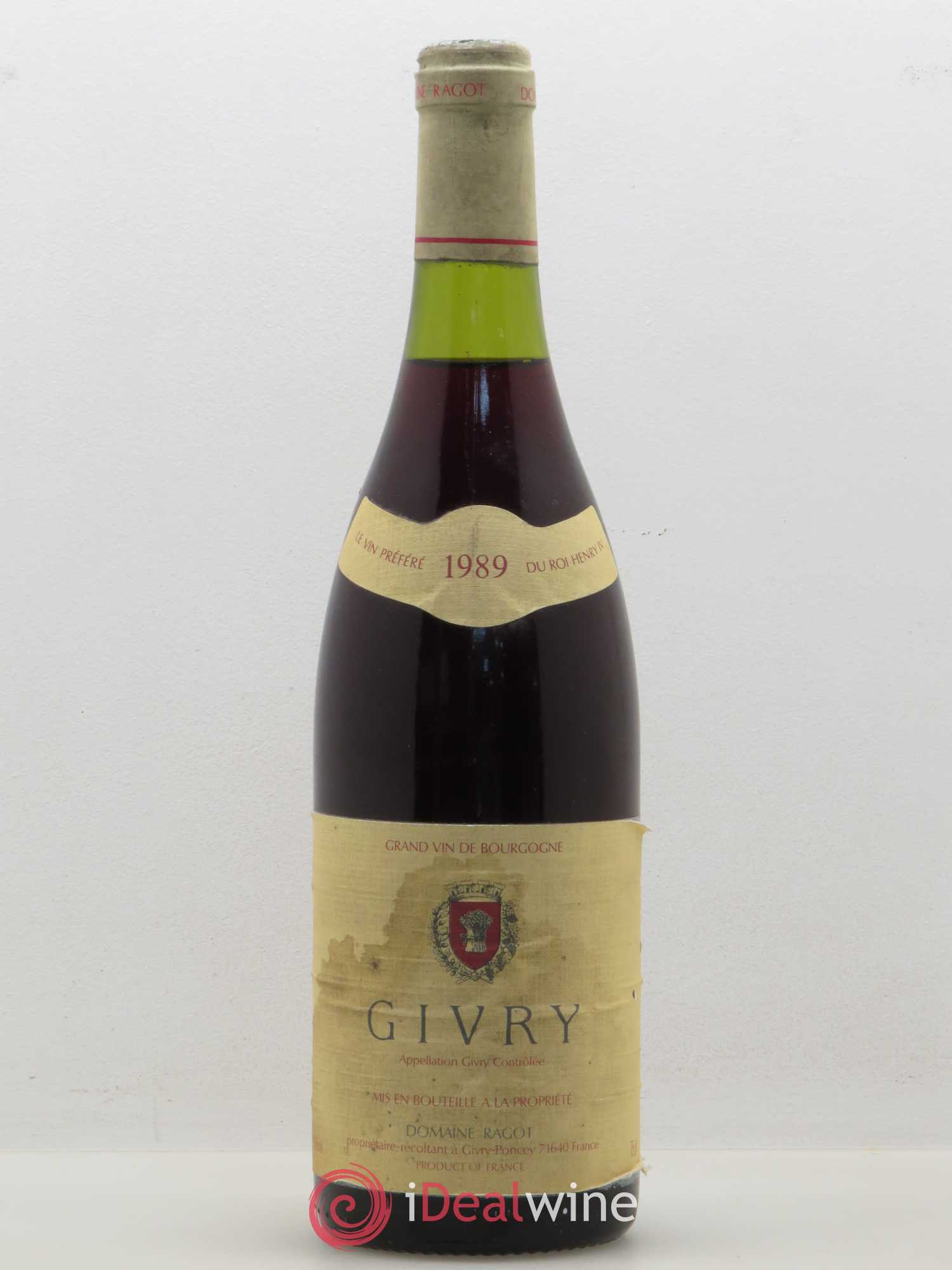 Givry Ragot (sans prix de réserve) 1989 - Lot de 1 bouteille - 0