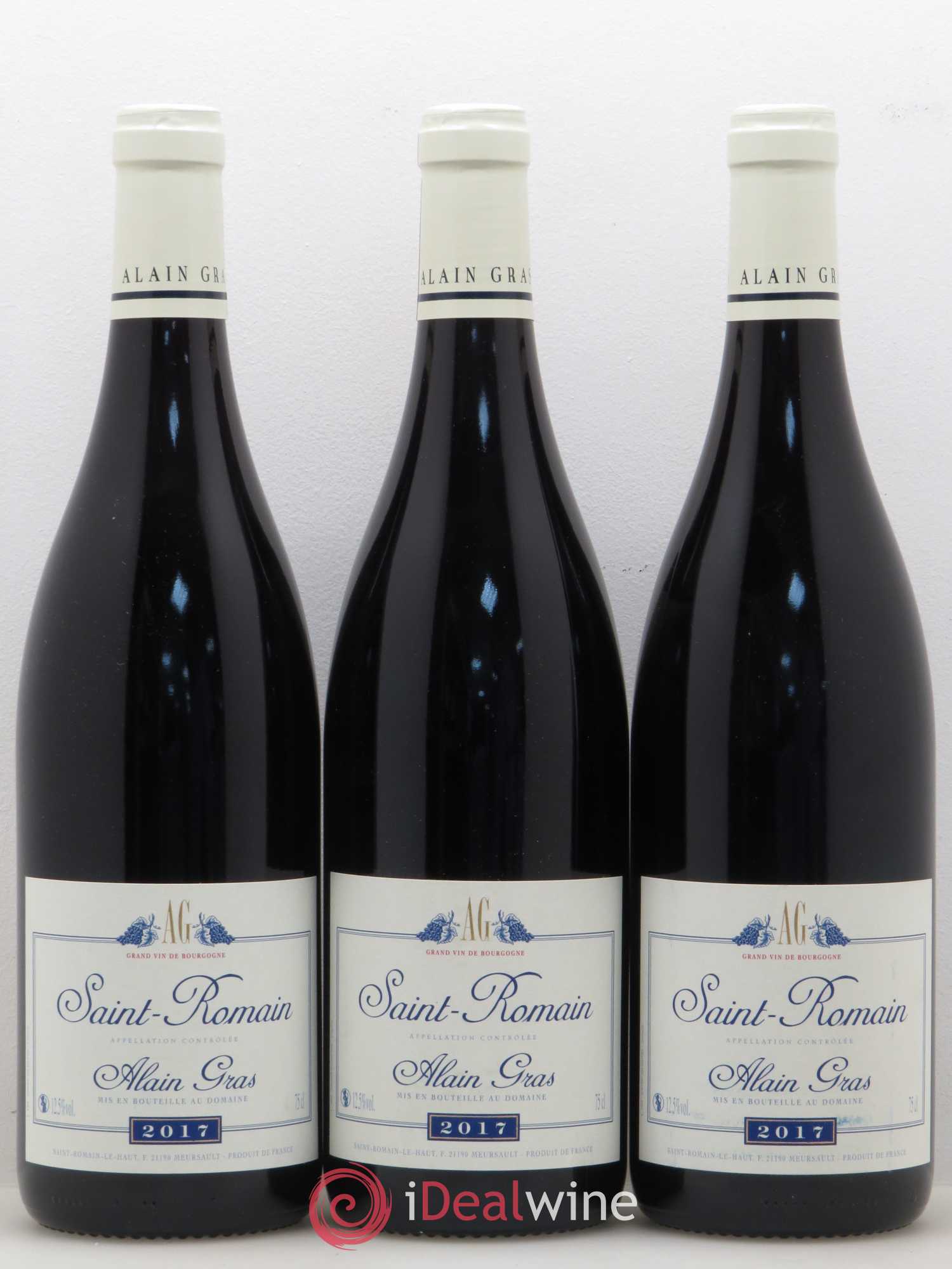 Saint-Romain Alain Gras (sans prix de réserve) 2017 - Lot de 3 bouteilles - 0