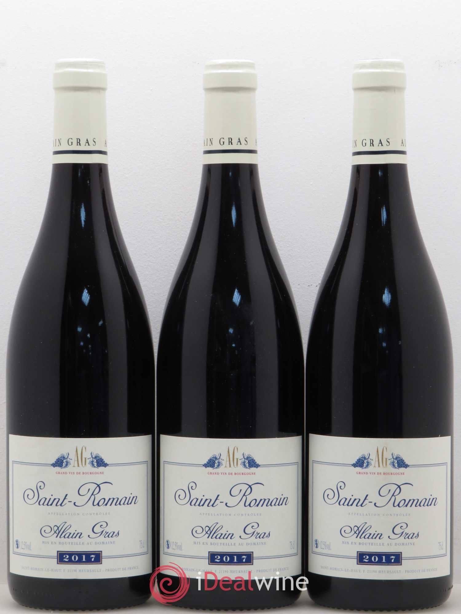 Saint-Romain Alain Gras (sans prix de réserve) 2017 - Lot de 3 bouteilles - 0