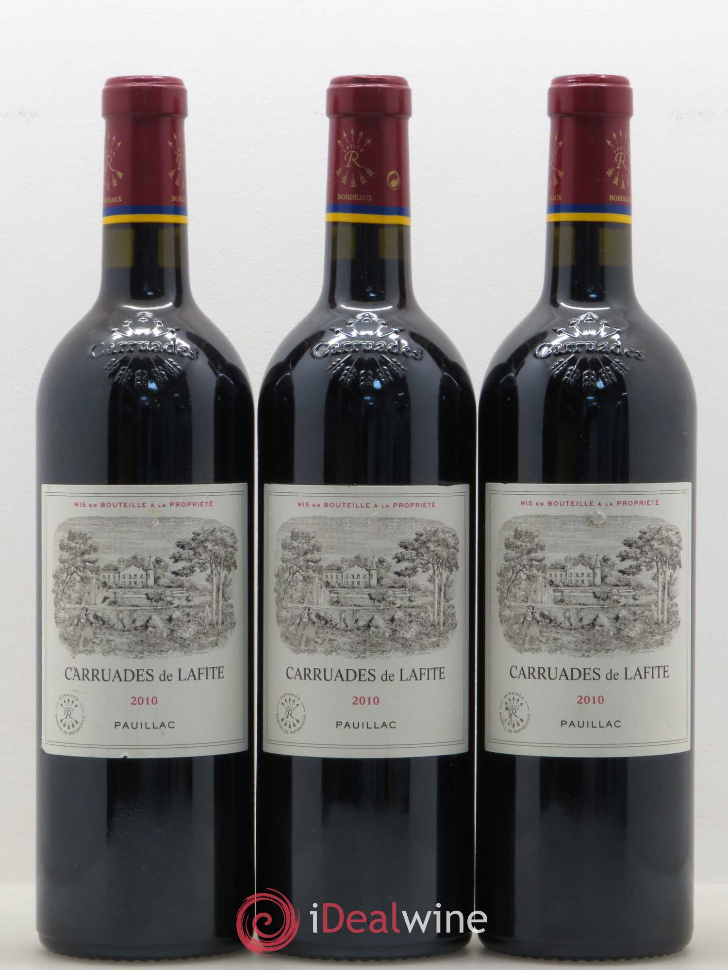 Carruades de Lafite Rothschild Second Vin (sans prix de réserve) 2010 - Lot de 3 bouteilles - 0