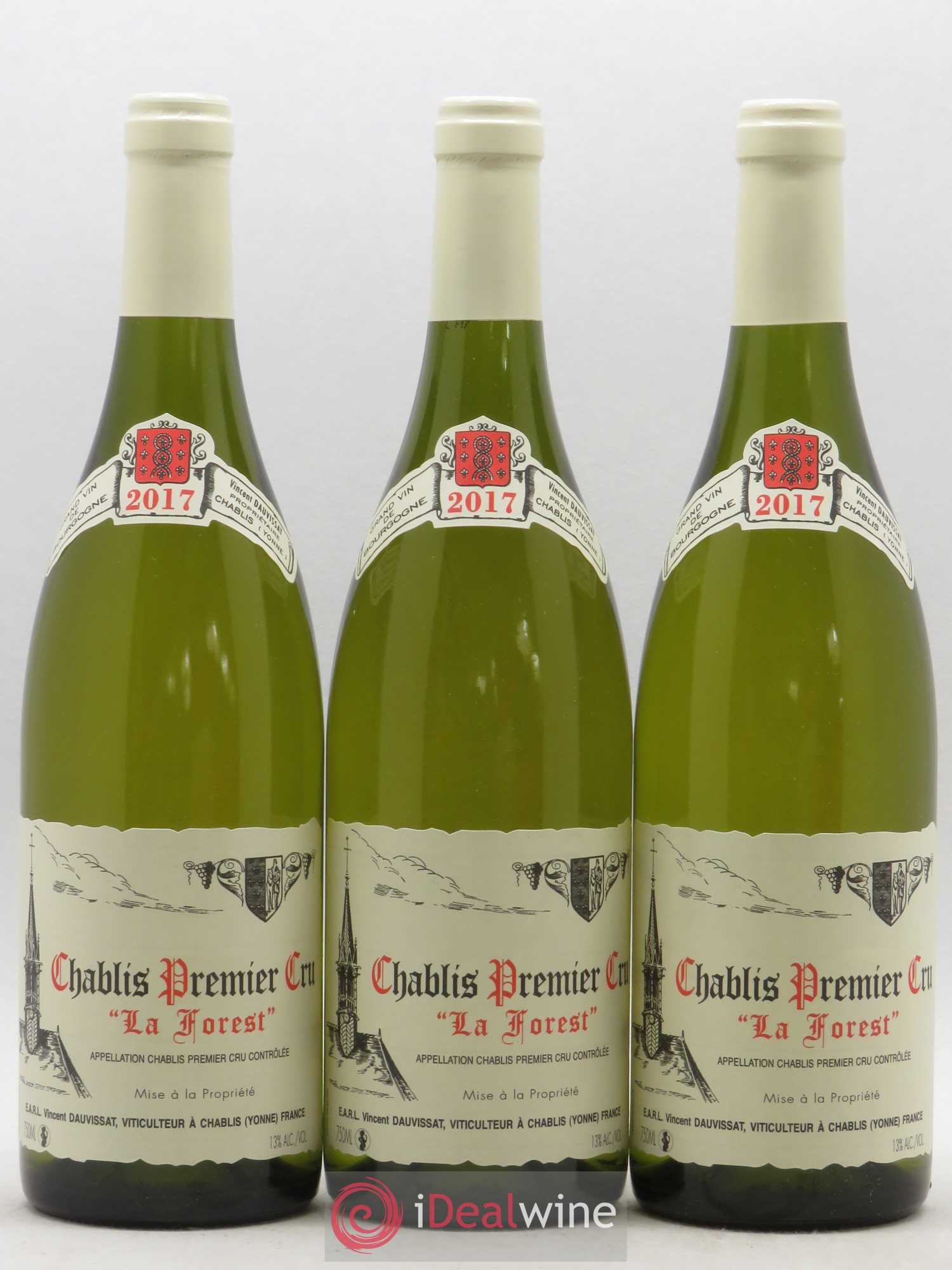 Chablis 1er Cru La Forest Vincent Dauvissat (Domaine) 2017 - Lot de 3 bouteilles - 0