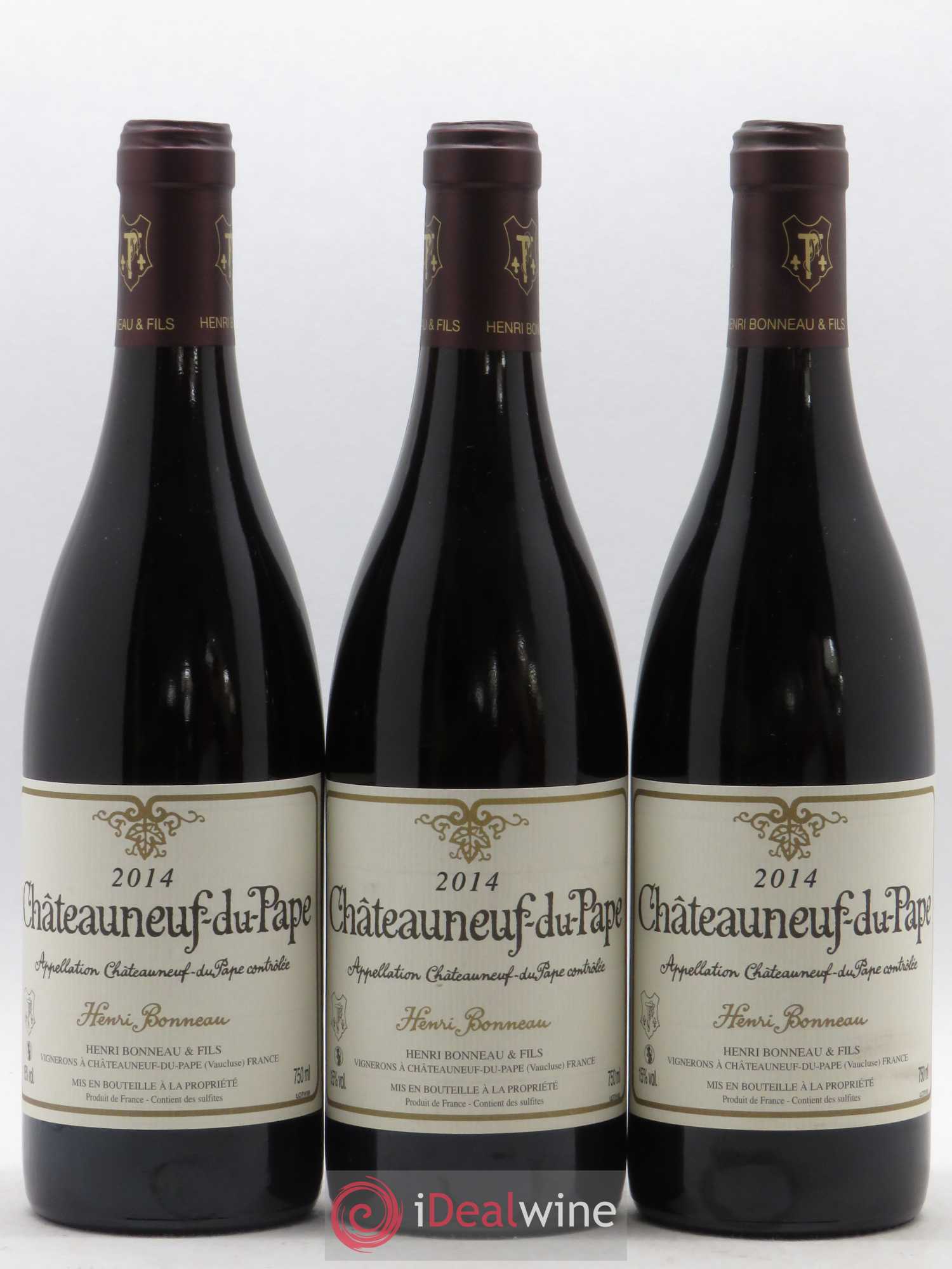 Châteauneuf-du-Pape Henri Bonneau Henri Bonneau & Fils 2014 - Lot de 3 bouteilles - 0