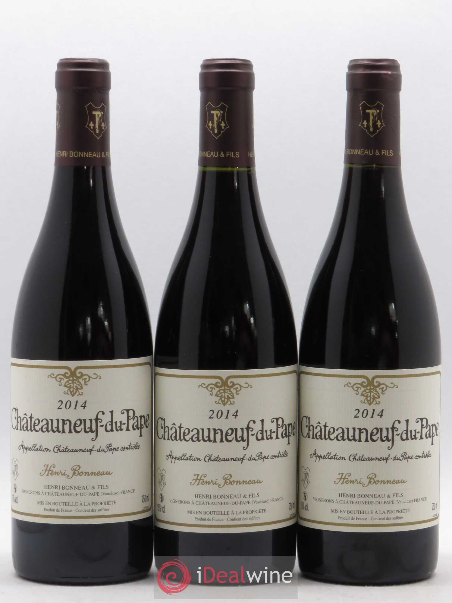 Châteauneuf-du-Pape Henri Bonneau Henri Bonneau & Fils 2014 - Lot de 3 bouteilles - 0