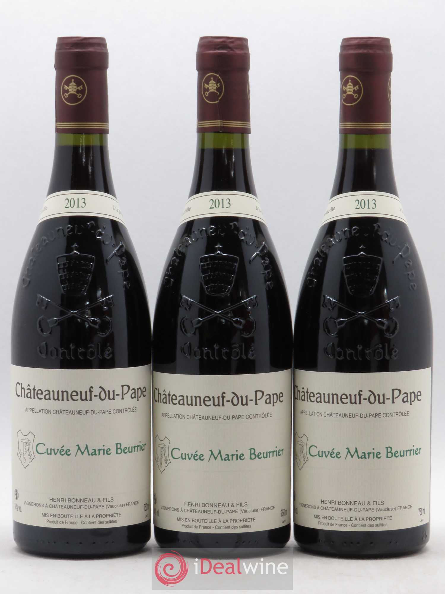 Châteauneuf-du-Pape Marie Beurrier Henri Bonneau & Fils 2013 - Lot de 3 bouteilles - 0