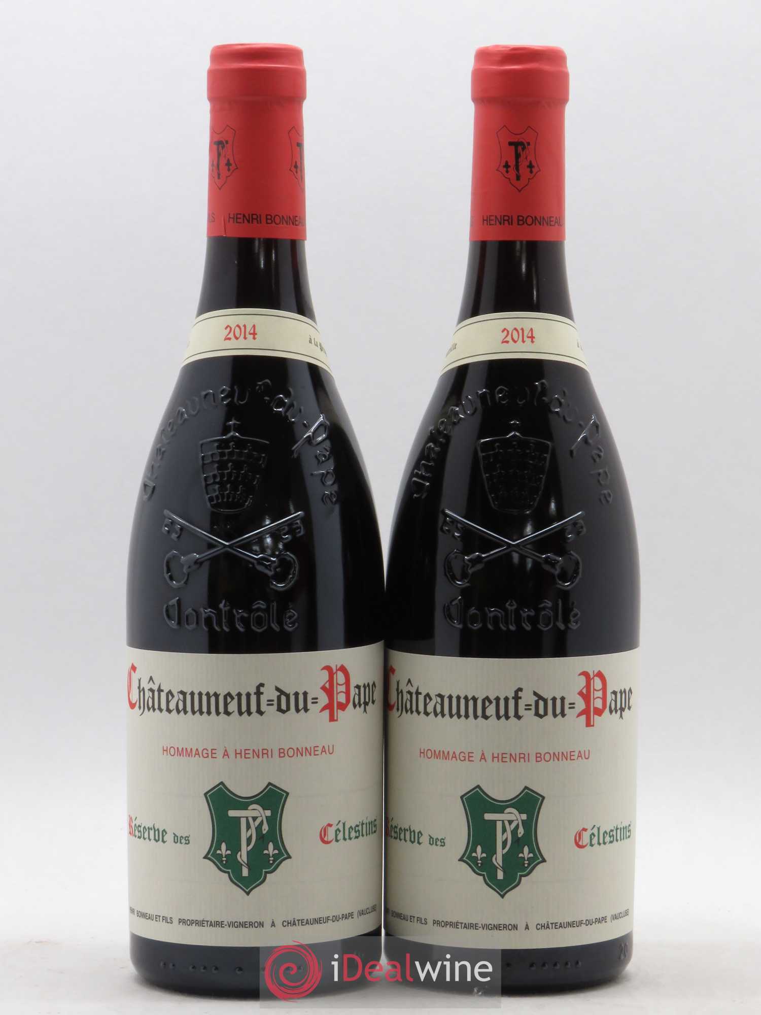 Châteauneuf-du-Pape Réserve des Célestins Henri Bonneau & Fils Hommage à Henri Bonneau 2014 - Lot de 2 bouteilles - 0