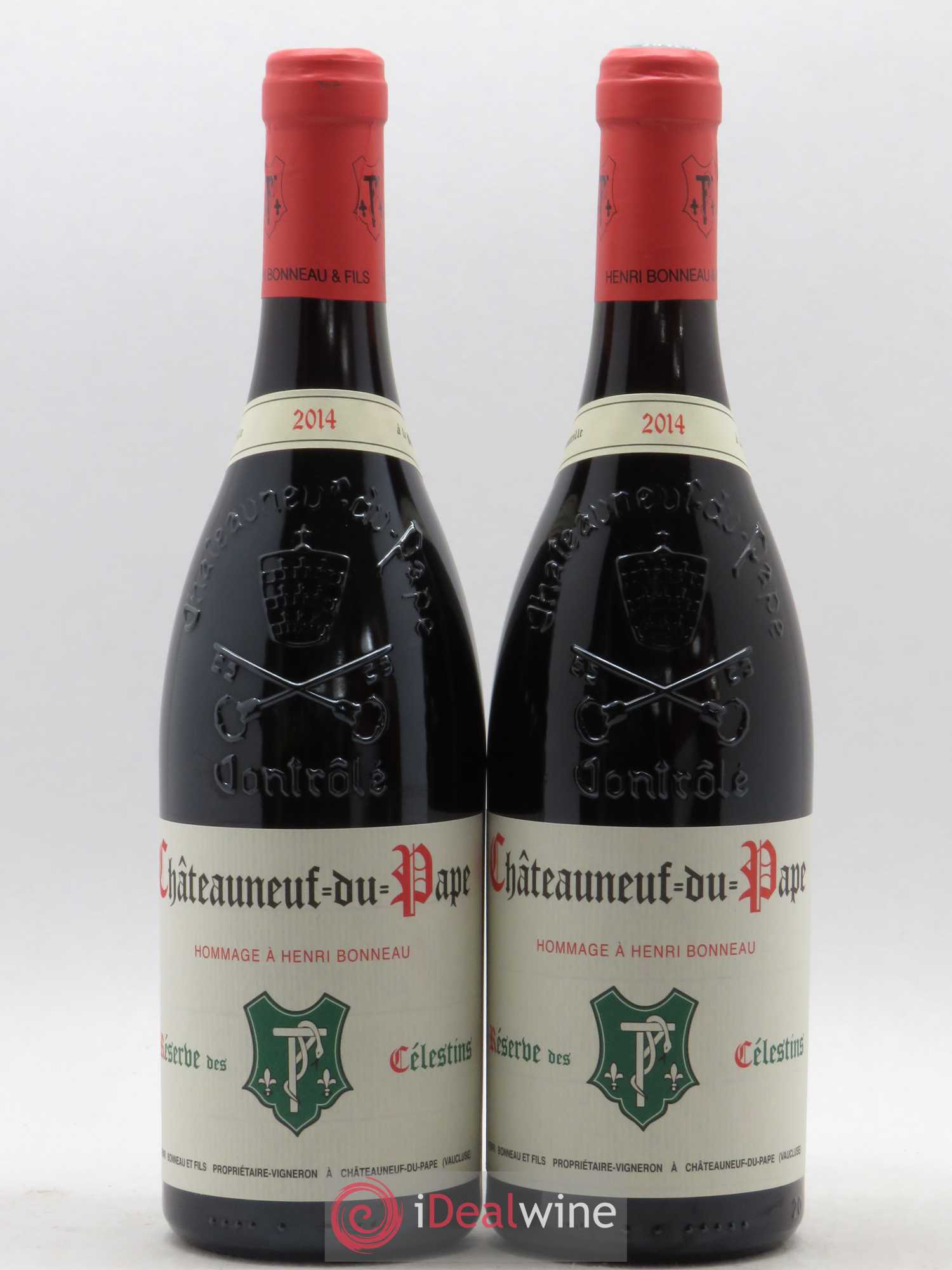 Châteauneuf-du-Pape Réserve des Célestins Henri Bonneau & Fils Hommage à Henri Bonneau 2014 - Lot de 2 bouteilles - 0