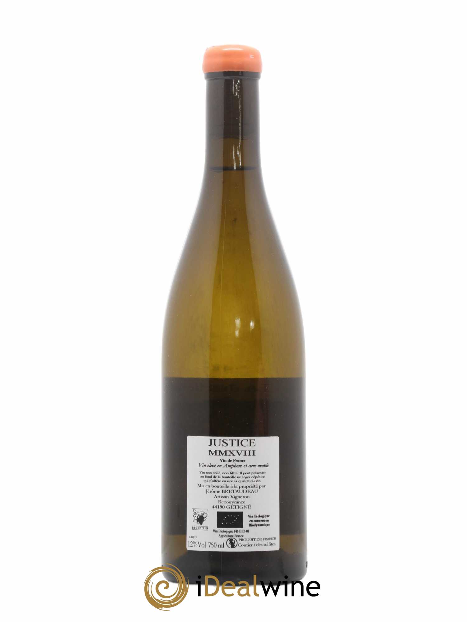 Vin de France La Justice Jérôme Bretaudeau - Domaine de Bellevue 2018 - Lot de 1 bouteille - 1