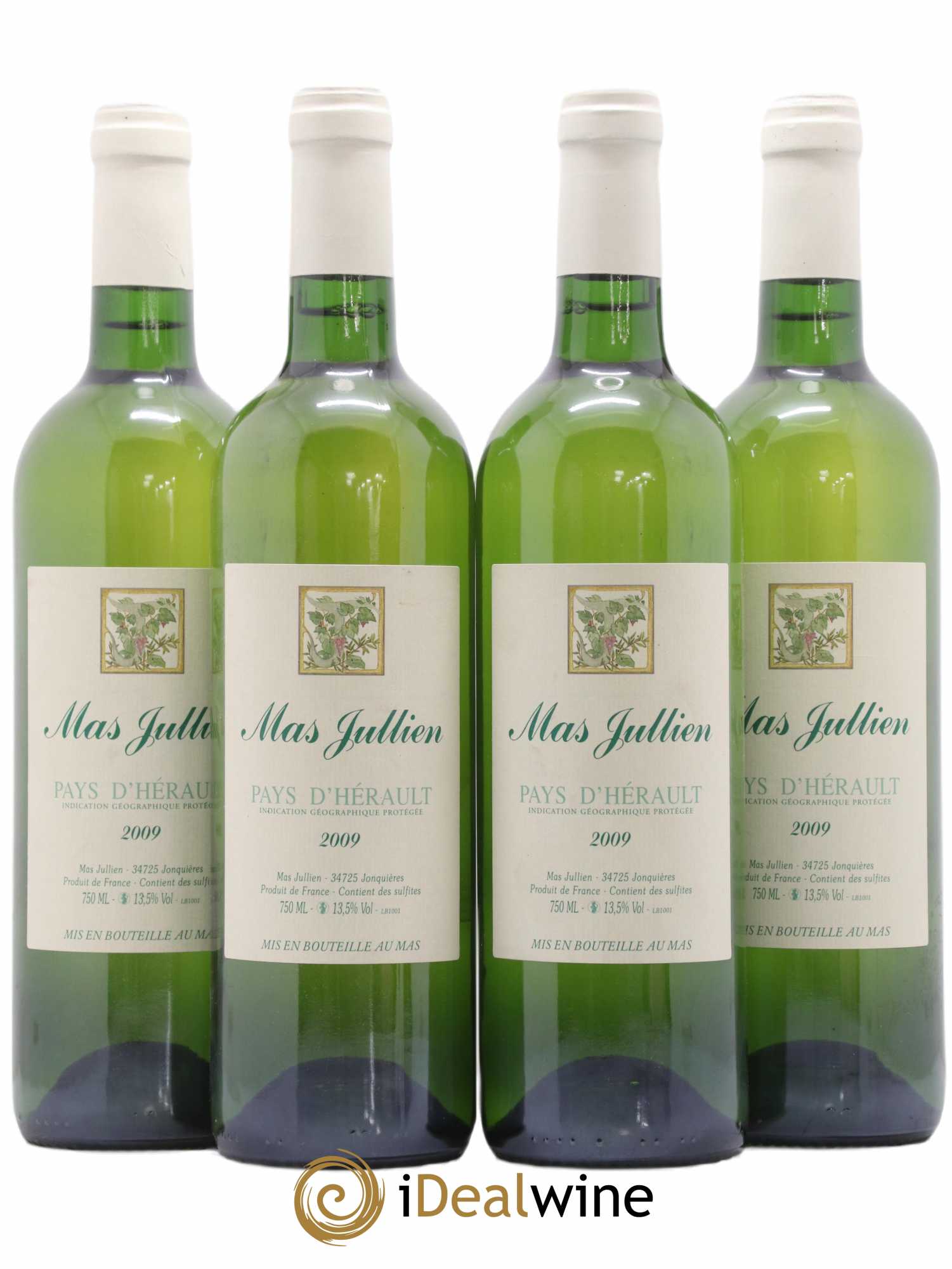 Pays d'Hérault Mas Jullien Olivier Jullien 2009 - Lot de 4 bouteilles - 0