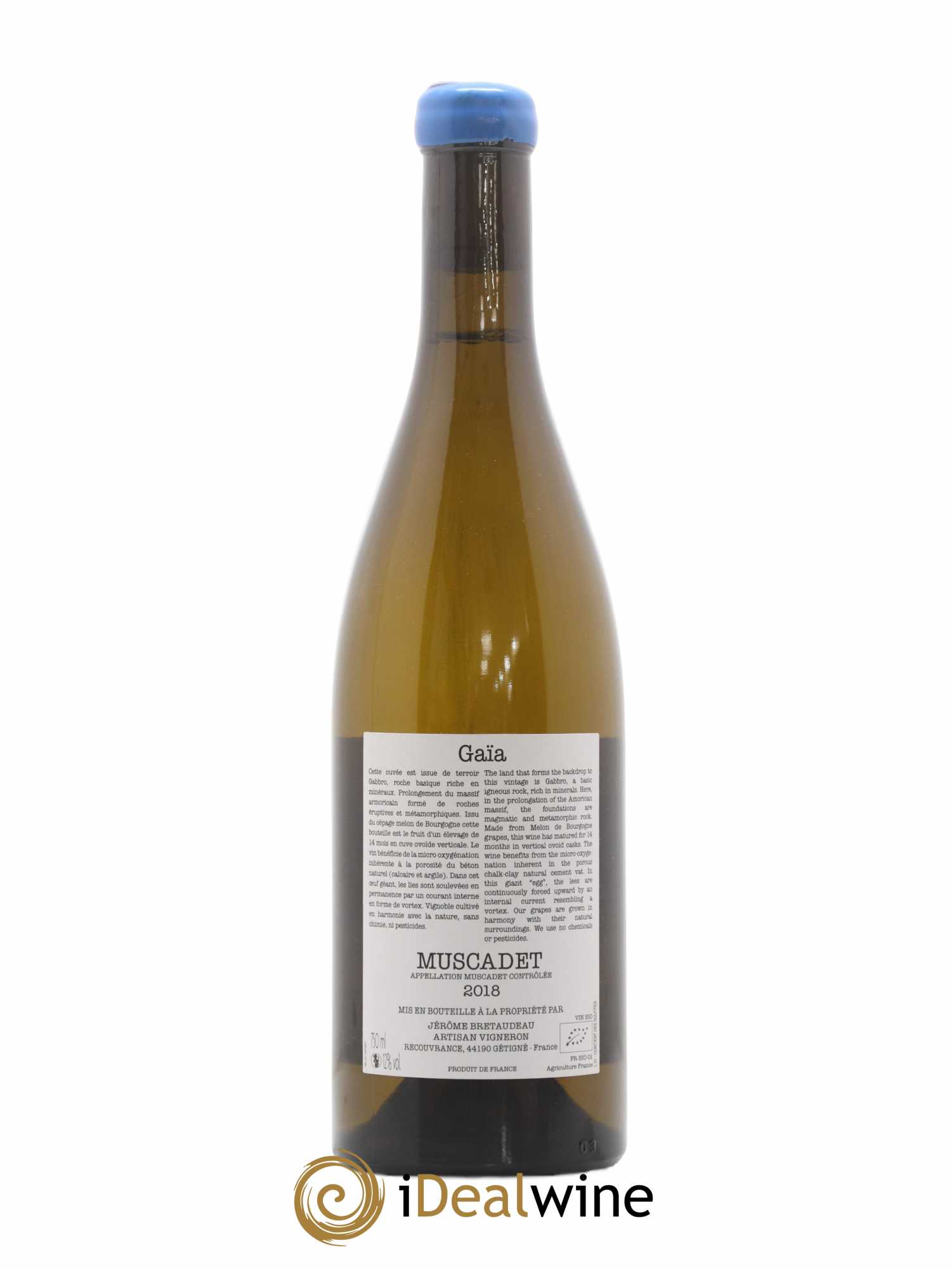 Muscadet-Sèvre-et-Maine Gaia Jérôme Bretaudeau - Domaine de Bellevue 2018 - Lot de 1 bouteille - 1