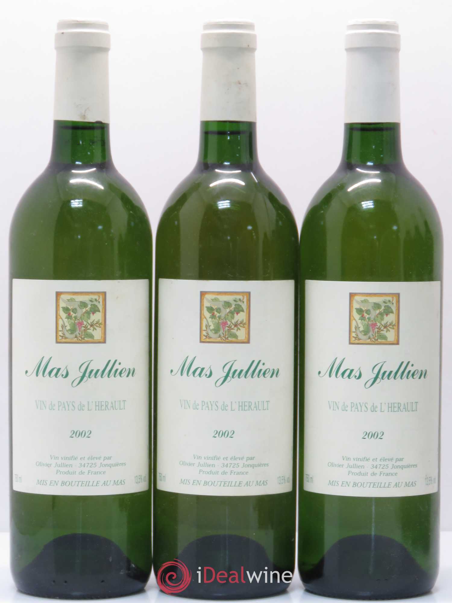 Pays d'Hérault Mas Jullien Olivier Jullien 2002 - Lot de 6 bouteilles - 1