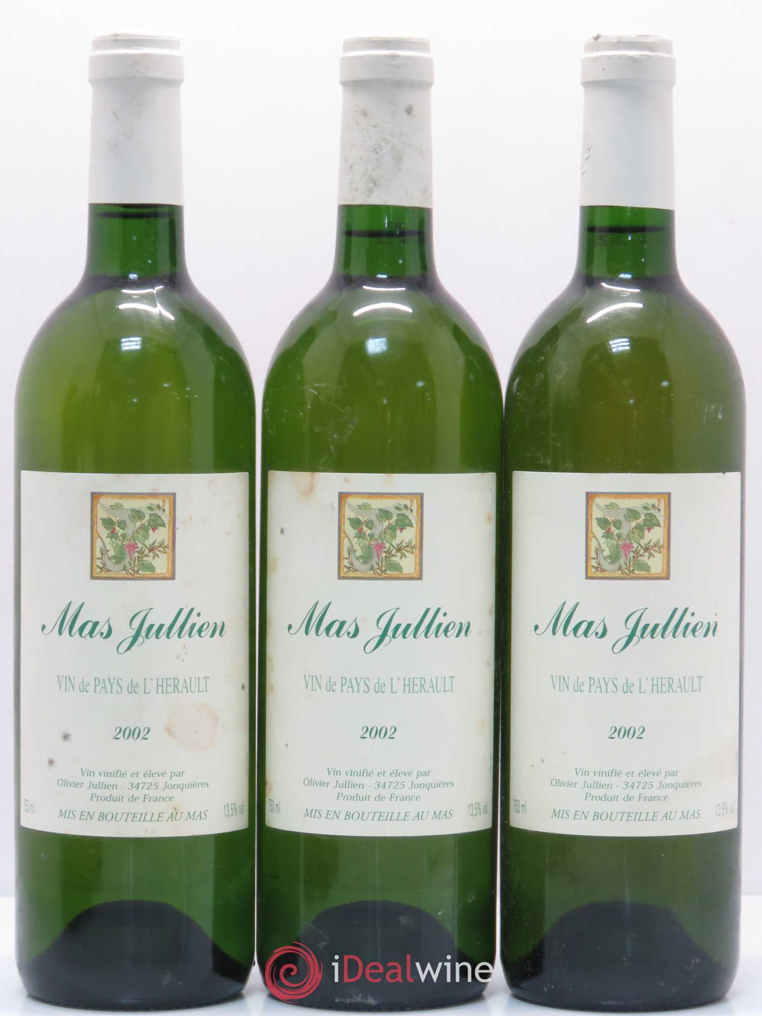 Pays d'Hérault Mas Jullien Olivier Jullien 2002 - Lot de 6 bouteilles - 2