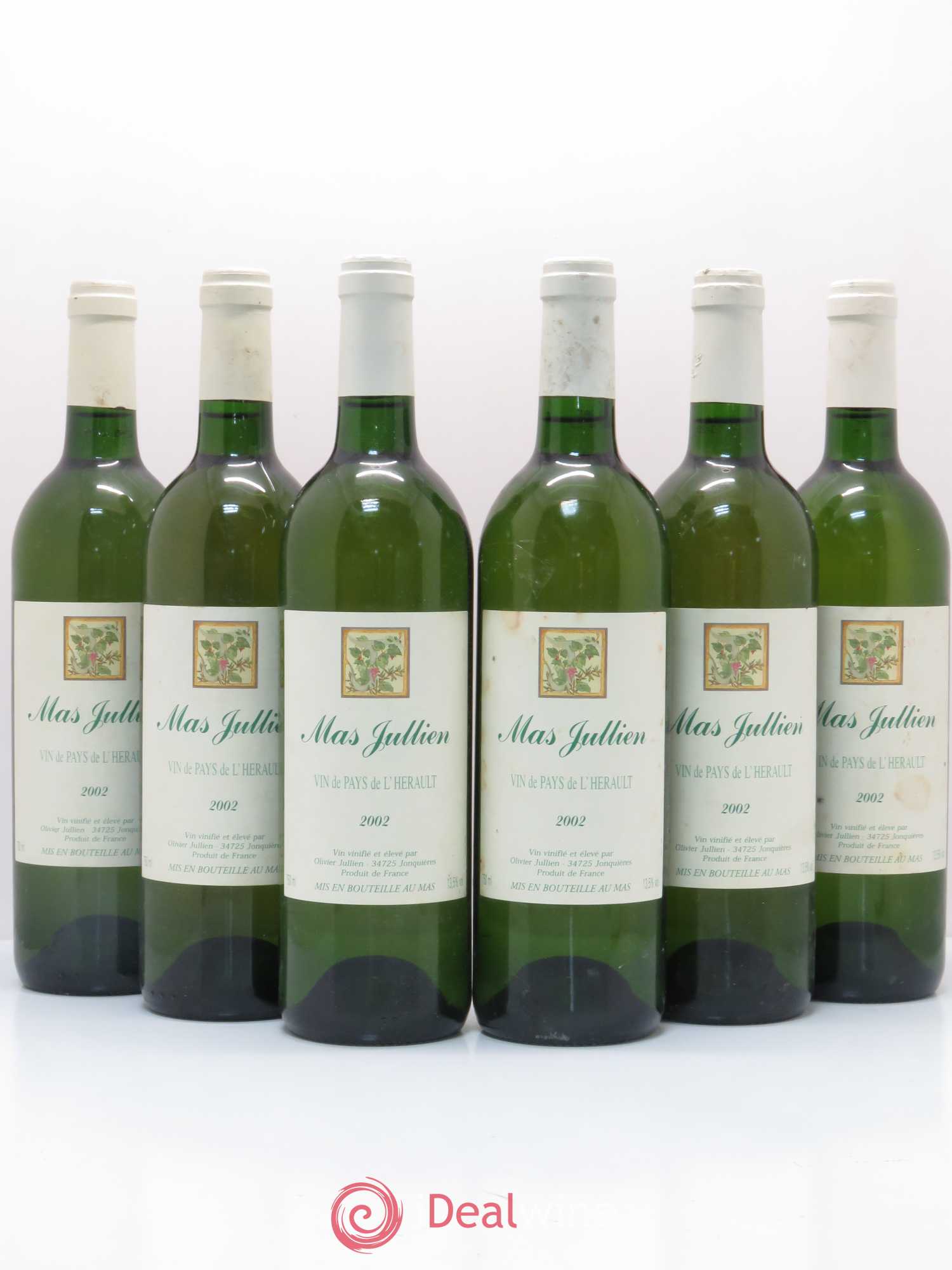 Pays d'Hérault Mas Jullien Olivier Jullien 2002 - Lot de 6 bouteilles - 0