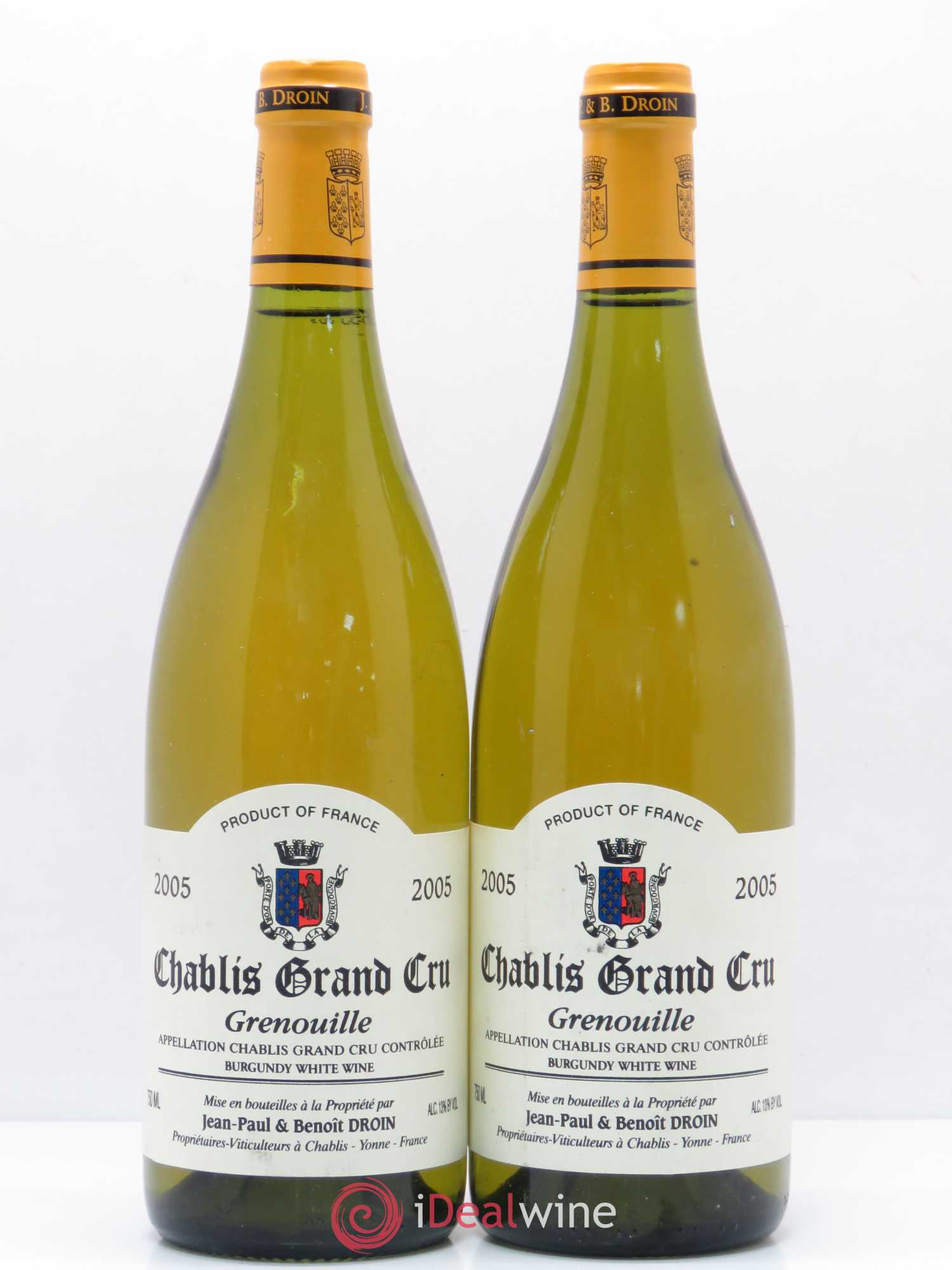 Chablis Grand Cru Grenouilles Jean-Paul & Benoît Droin (Domaine) 2005 - Lot de 2 bouteilles - 0
