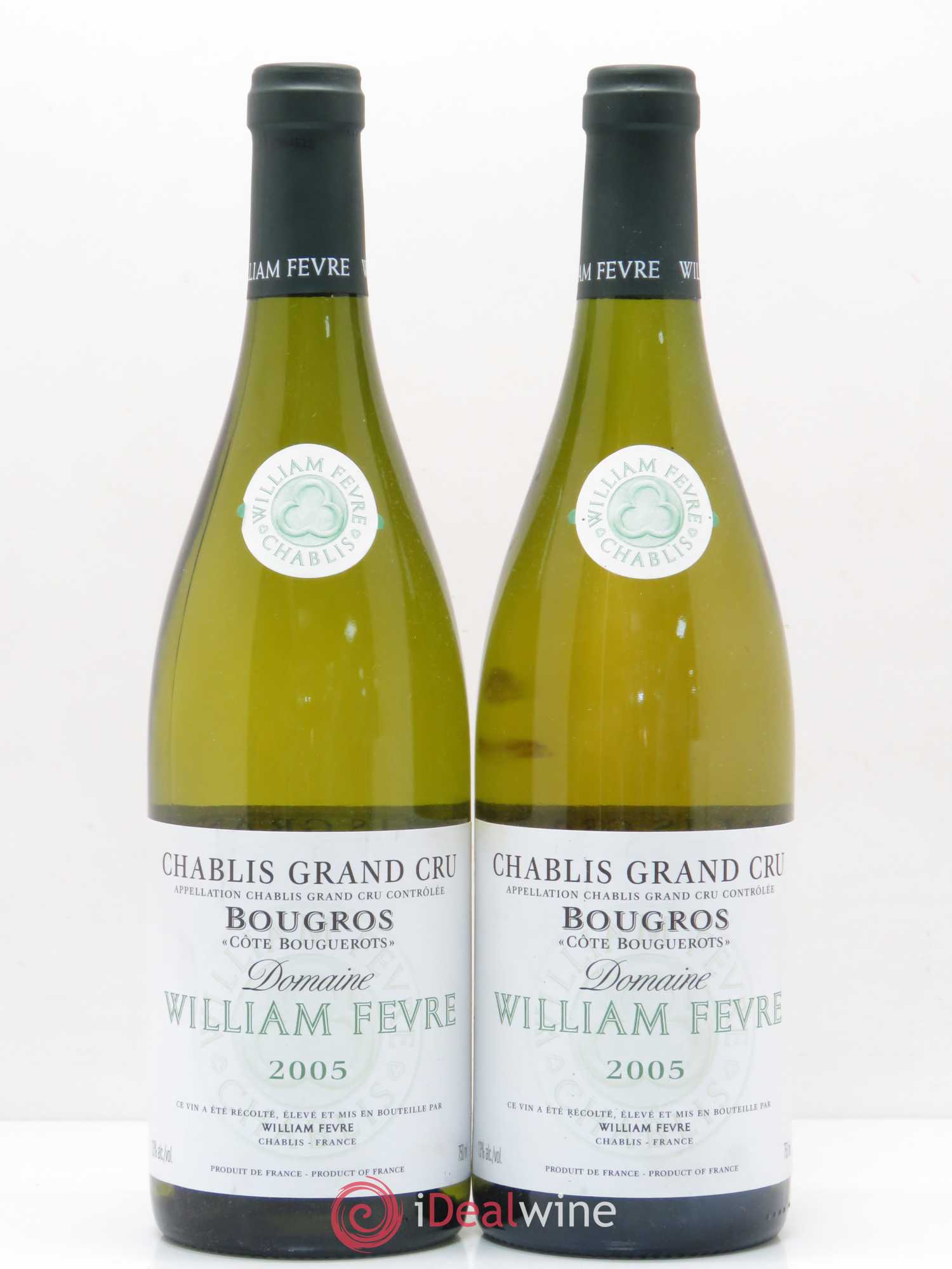 Chablis Grand Cru Bougros Côte Bouguerots William Fèvre (sans prix de réserve) 2005 - Lot de 2 bouteilles - 0