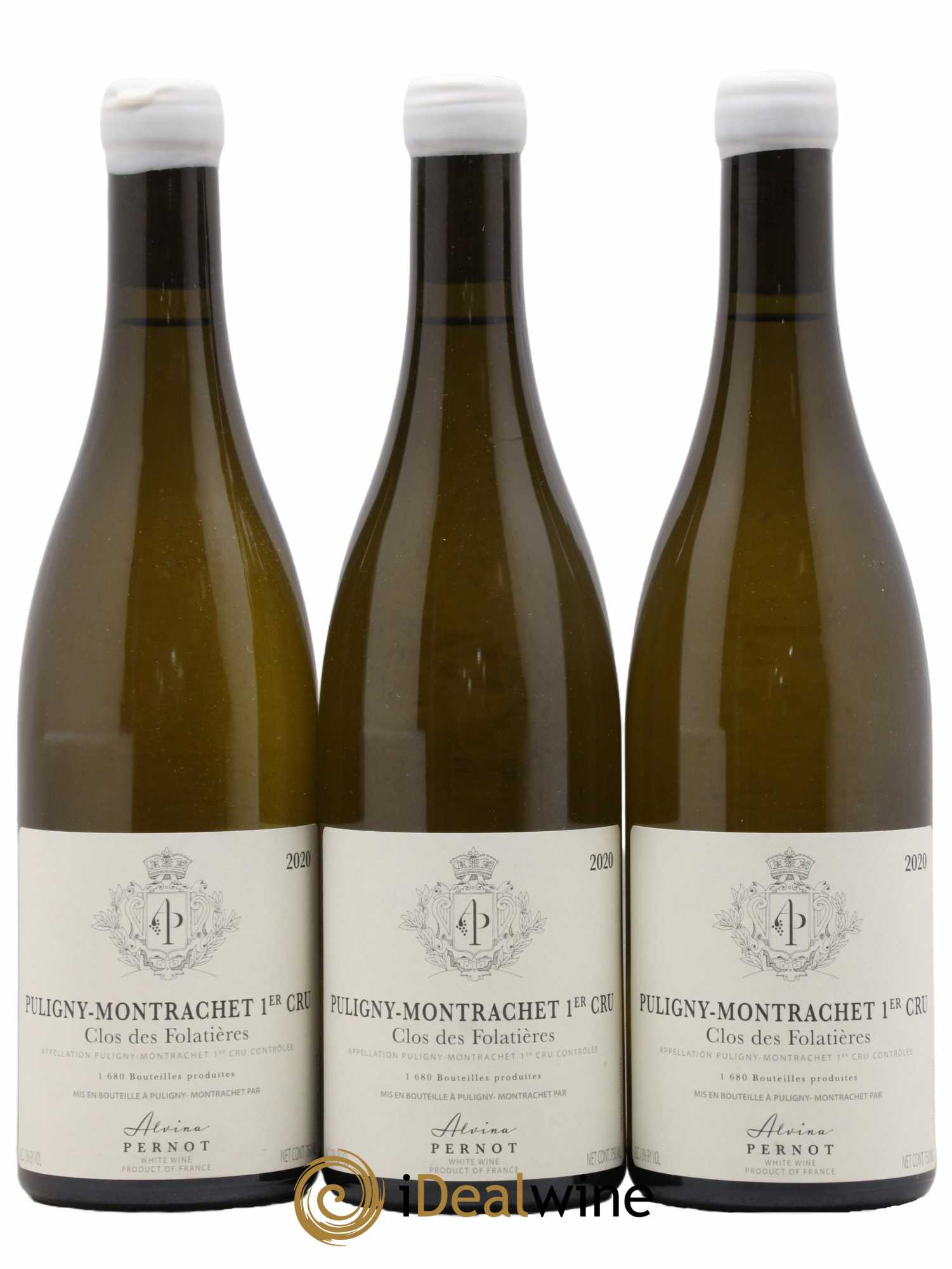 Puligny-Montrachet 1er Cru Clos des Folatières Domaine Alvina Perinot 2020 - Lot de 3 bouteilles - 0