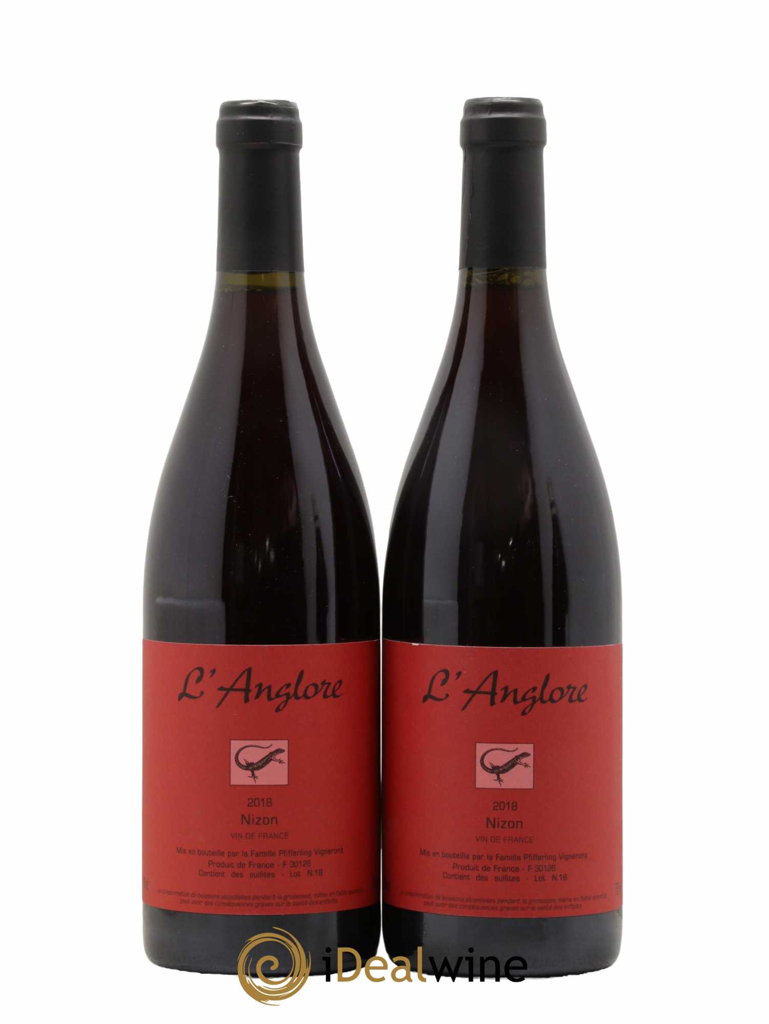 Vin de France Nizon L'Anglore 2018 - Lot de 2 bouteilles - 0