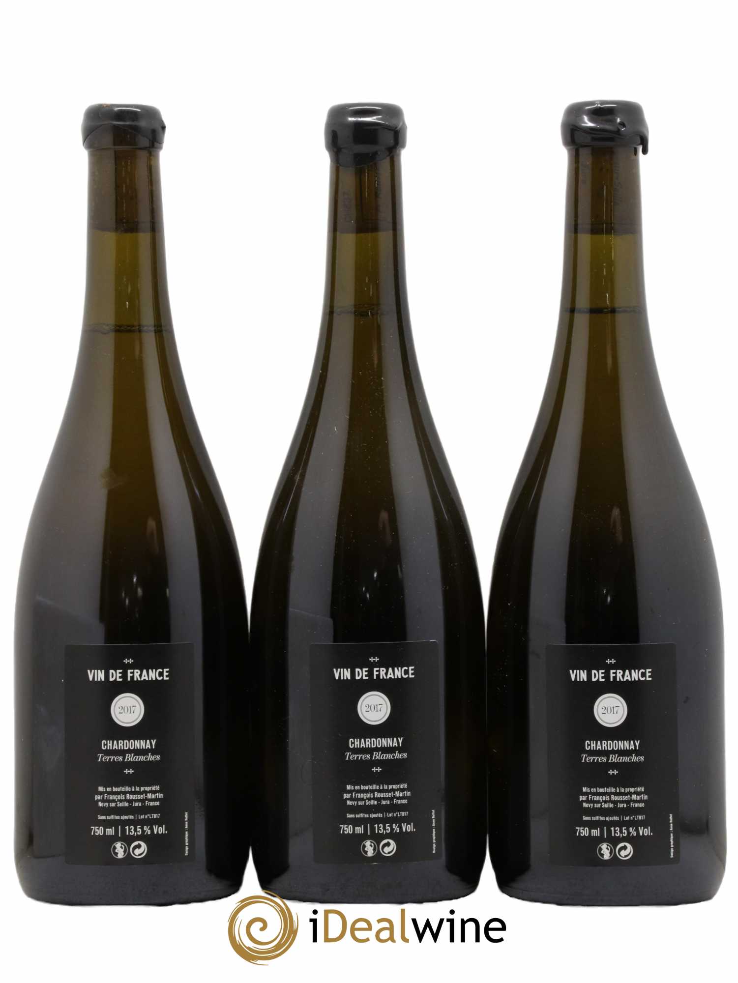 Côtes du Jura Chardonnay Terres Blanches François Rousset Martin 2017 - Lot de 3 bouteilles - 1