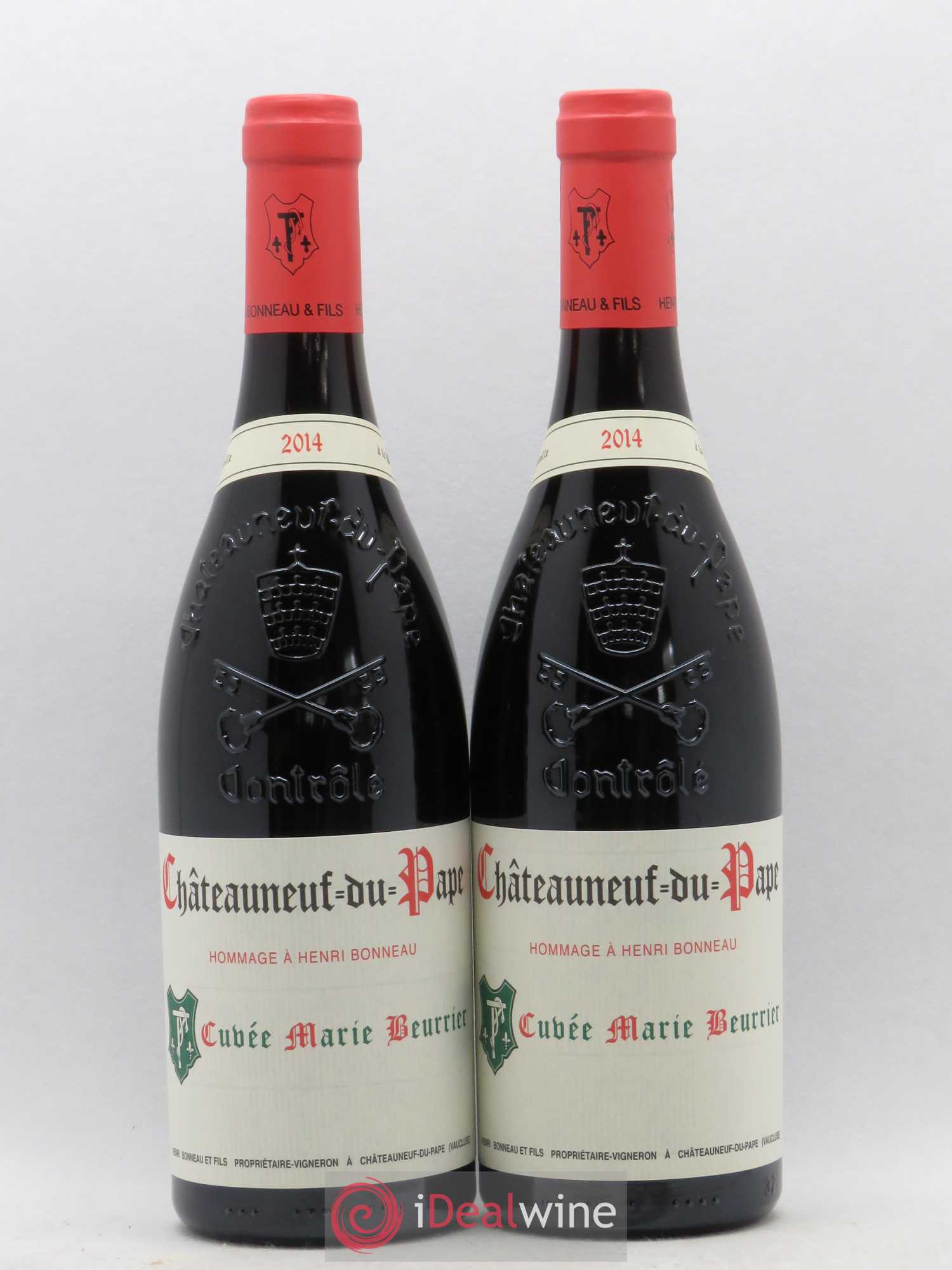 Châteauneuf-du-Pape Marie Beurrier Henri Bonneau & Fils Hommage à Henri Bonneau 2014 - Lot de 2 bouteilles - 0