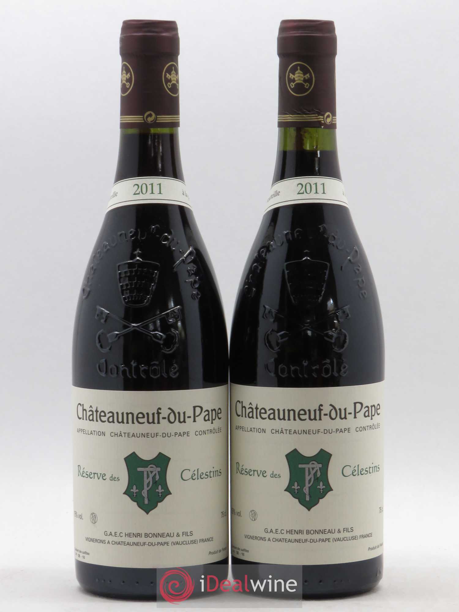 Châteauneuf-du-Pape Réserve des Célestins Henri Bonneau & Fils 2011 - Lot de 2 bouteilles - 0