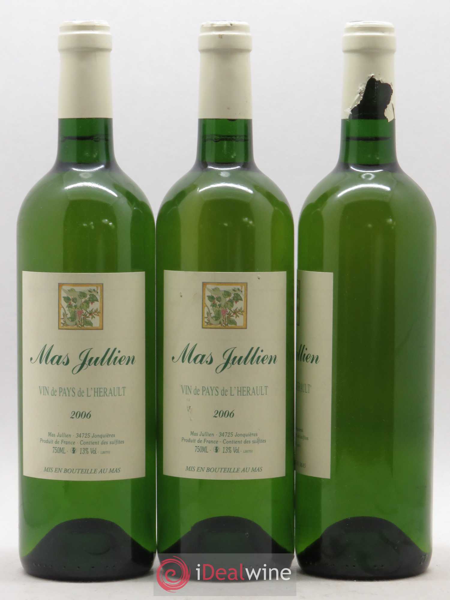 Pays d'Hérault Mas Jullien Olivier Jullien 2006 - Lot de 3 bouteilles - 1