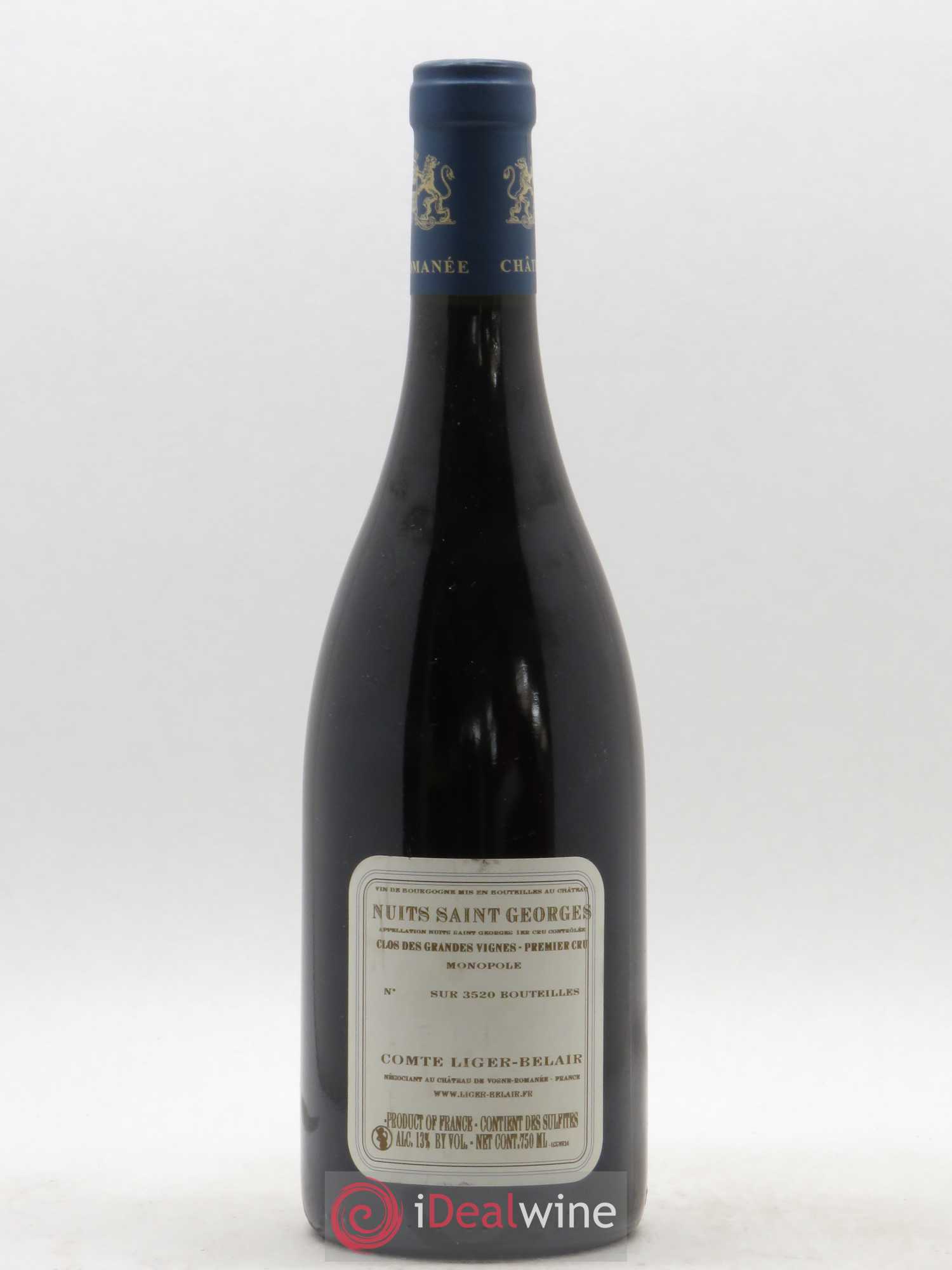 Nuits-Saint-Georges 1er Cru Clos des Grandes Vignes Comte Liger-Belair (Domaine du) 2014 - Lot de 1 bouteille - 1