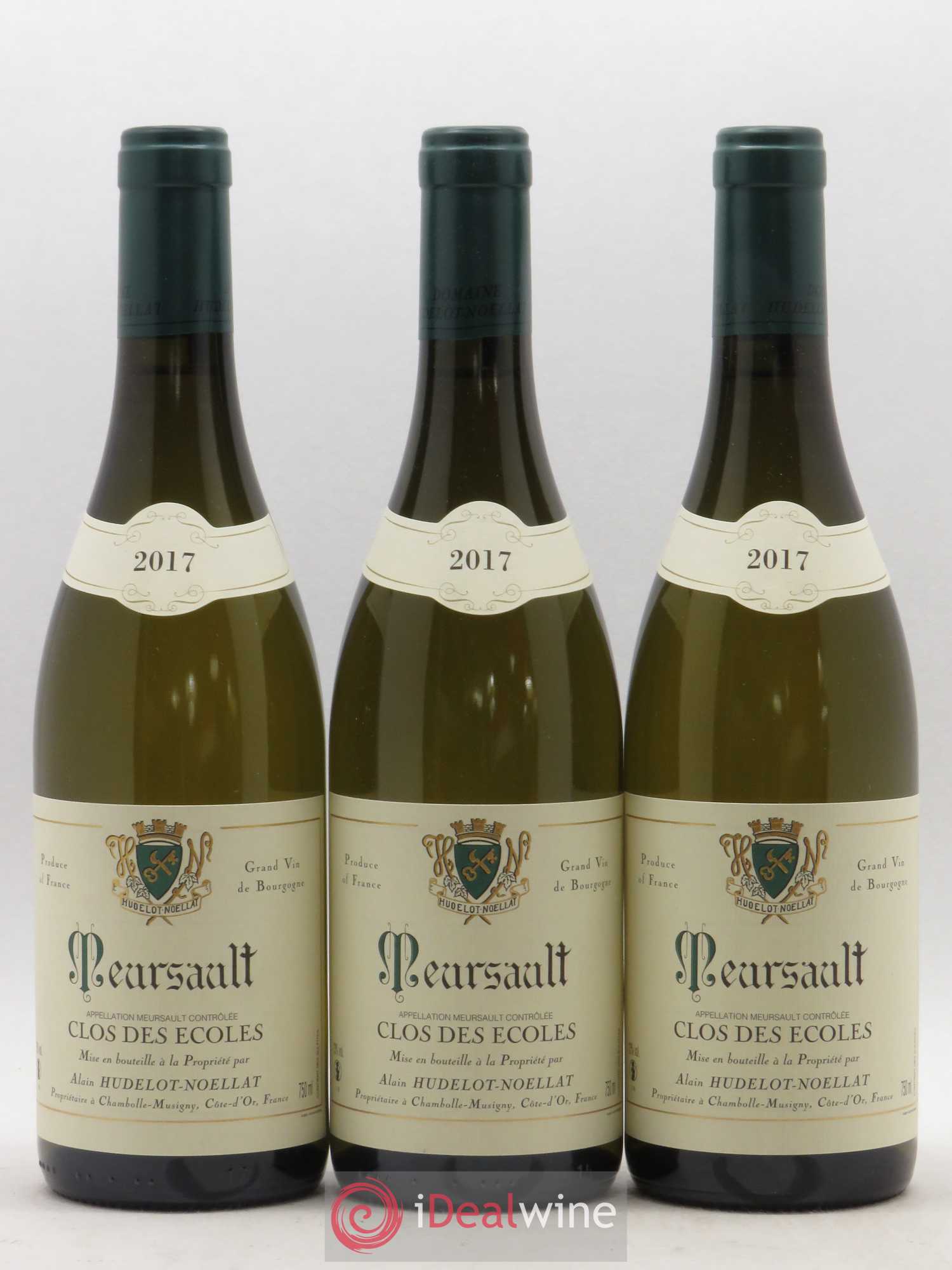 Meursault Clos des Ecoles Hudelot-Noëllat 2017 - Lot de 3 bouteilles - 0