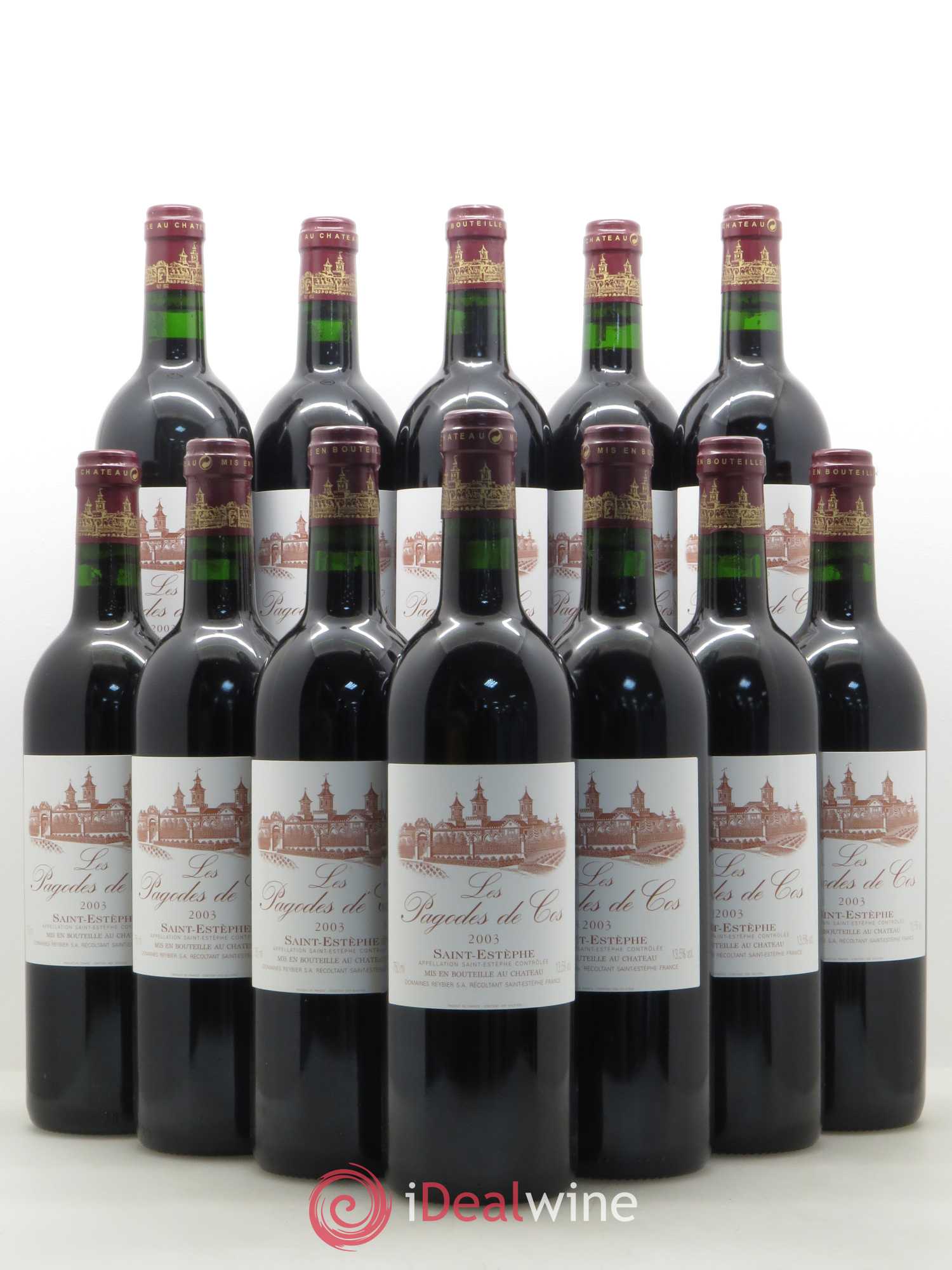 Les Pagodes de Cos Second Vin 2003 - Lot de 12 bouteilles - 0