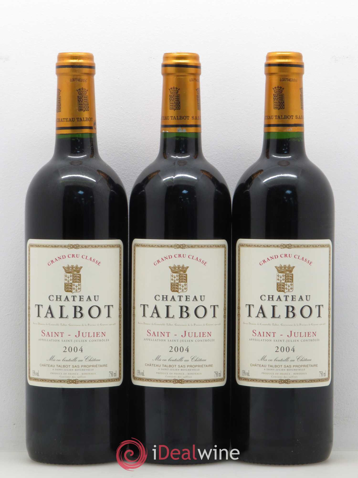 Château Talbot 4ème Grand Cru Classé 2004 - Lot de 12 bouteilles - 2
