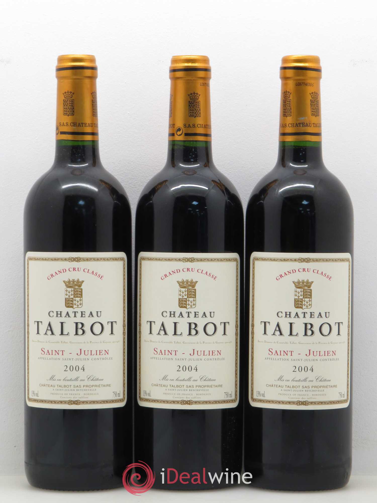 Château Talbot 4ème Grand Cru Classé 2004 - Lot de 12 bouteilles - 4