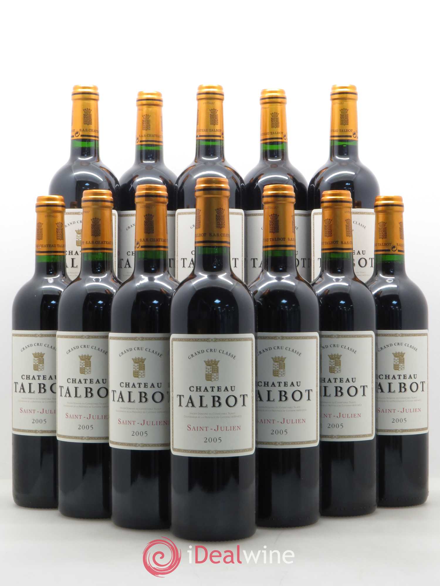 Château Talbot 4ème Grand Cru Classé 2005 - Lot de 12 bouteilles - 0