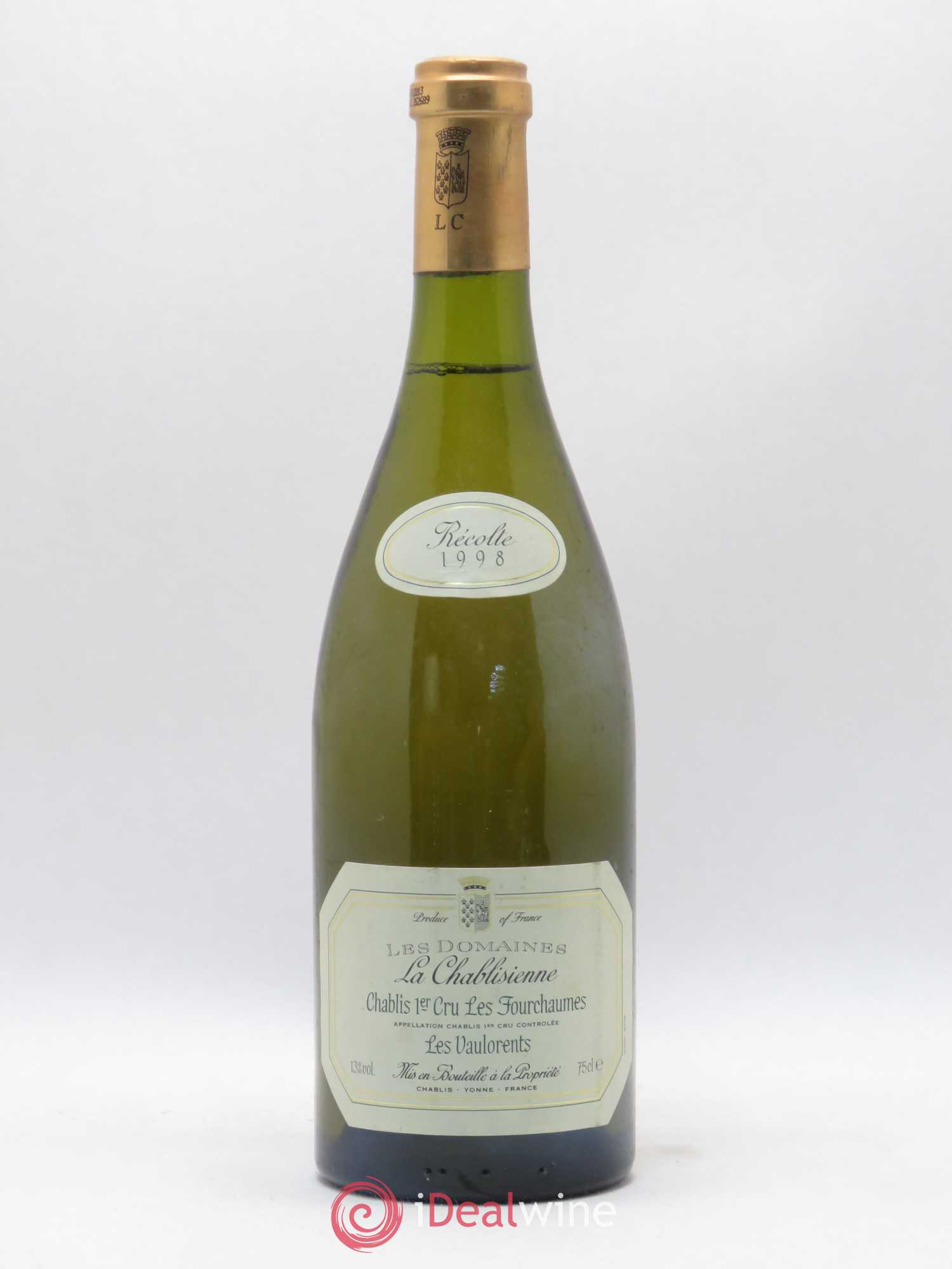 Chablis 1er Cru Fourchaumes Les Vaulorents La Chablisienne 1998 - Posten von 1 Flasche - 0