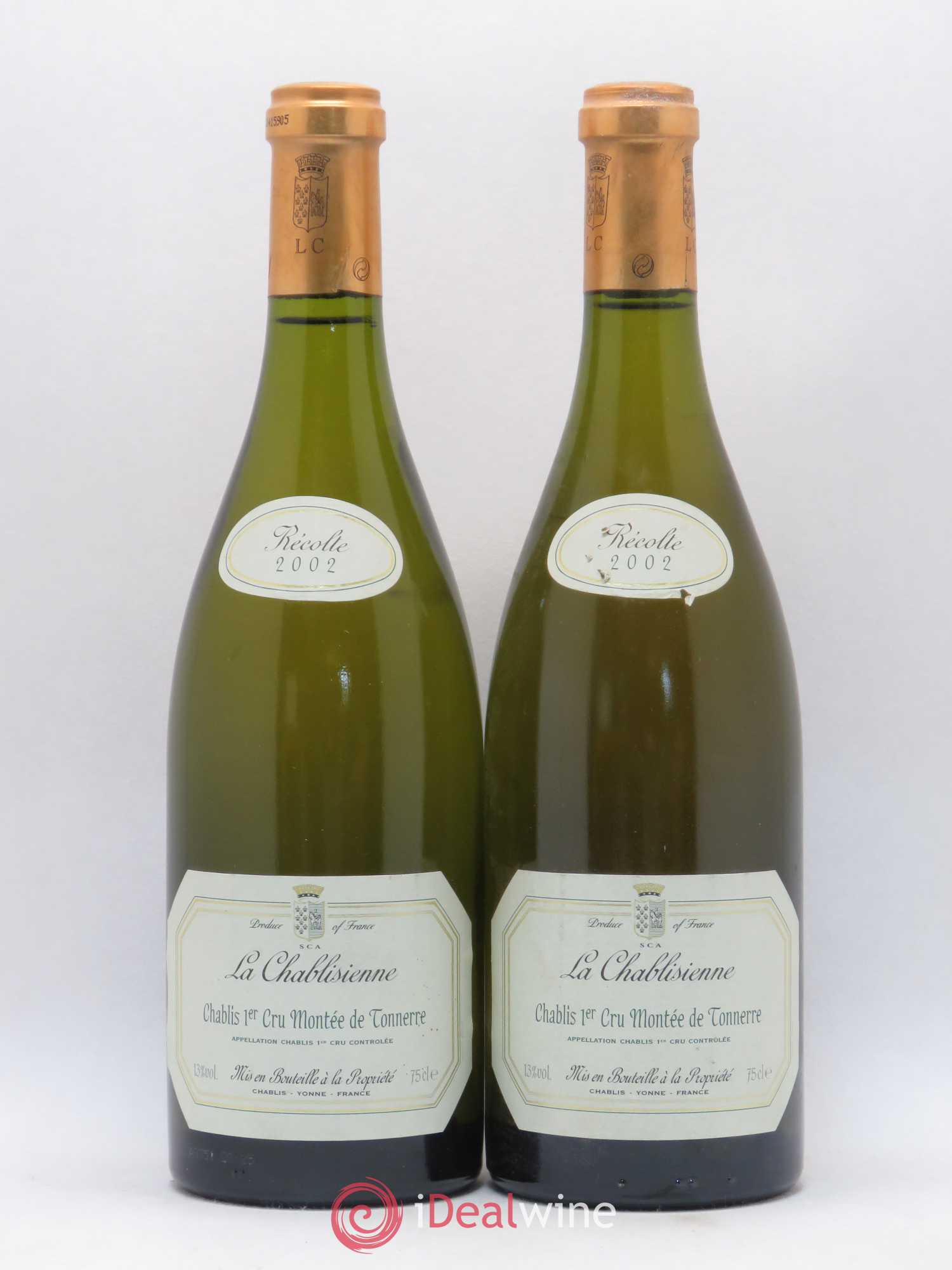 Chablis 1er Cru Montée de Tonnerre La Chablisienne 2002 - Posten von 2 Flaschen - 0