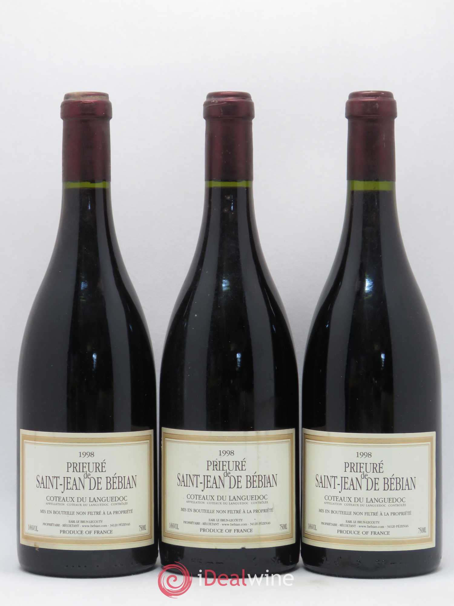 Languedoc Prieuré St-Jean de Bébian 1998 - Lot de 6 bouteilles - 1
