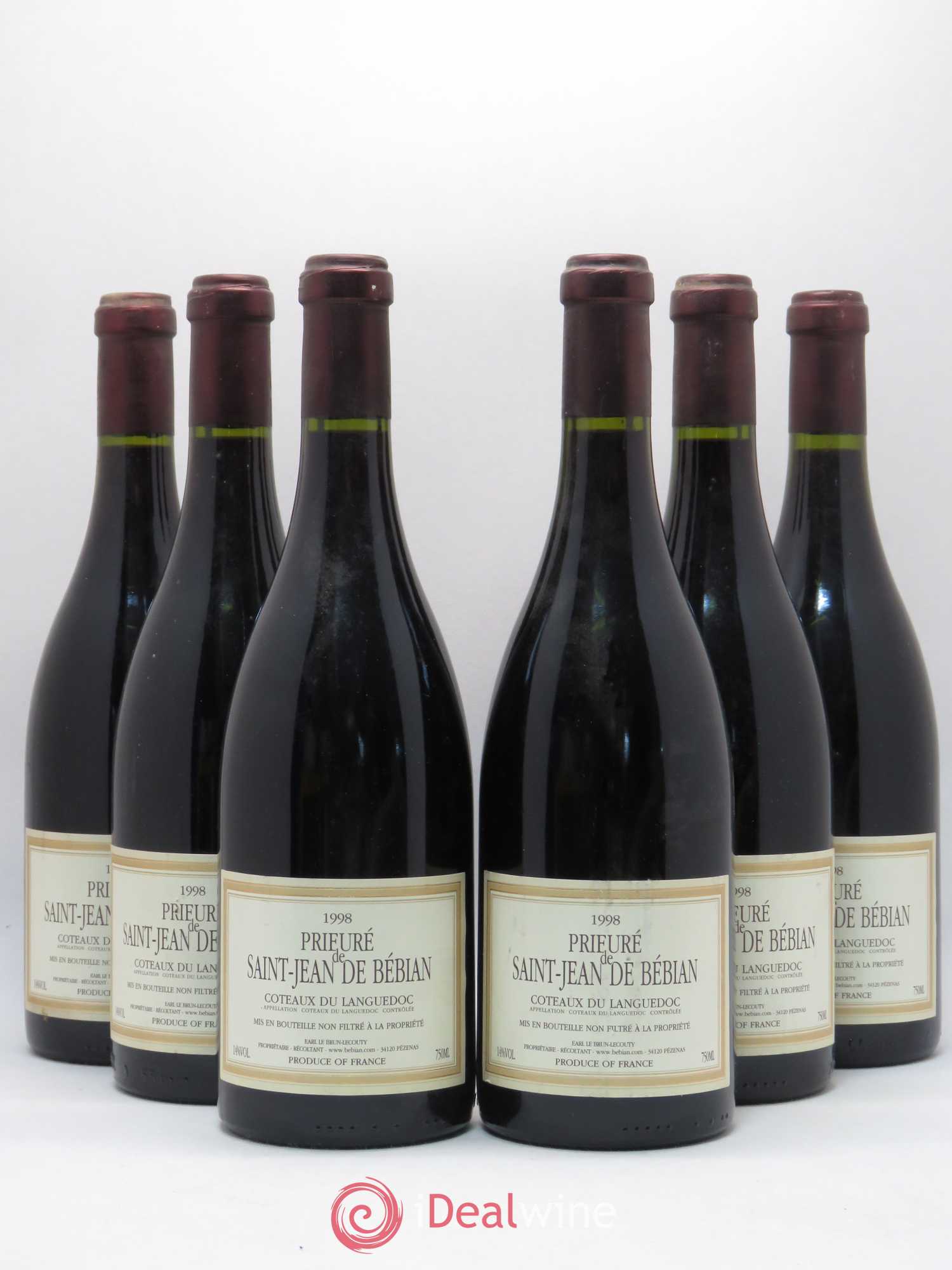 Languedoc Prieuré St-Jean de Bébian 1998 - Lot de 6 bouteilles - 0