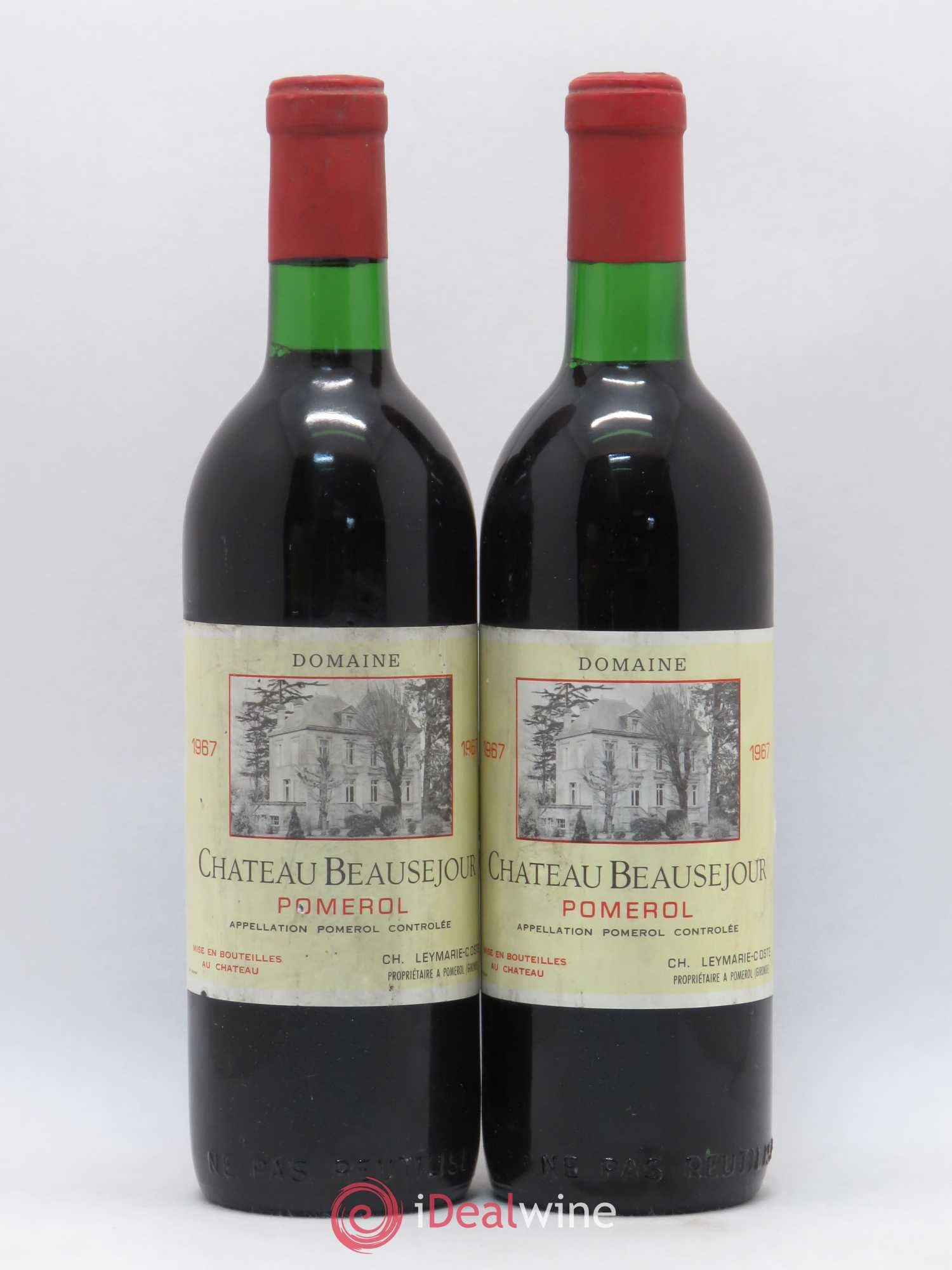 Pomerol Château Beausejour 1967 - Posten von 2 Flaschen - 0