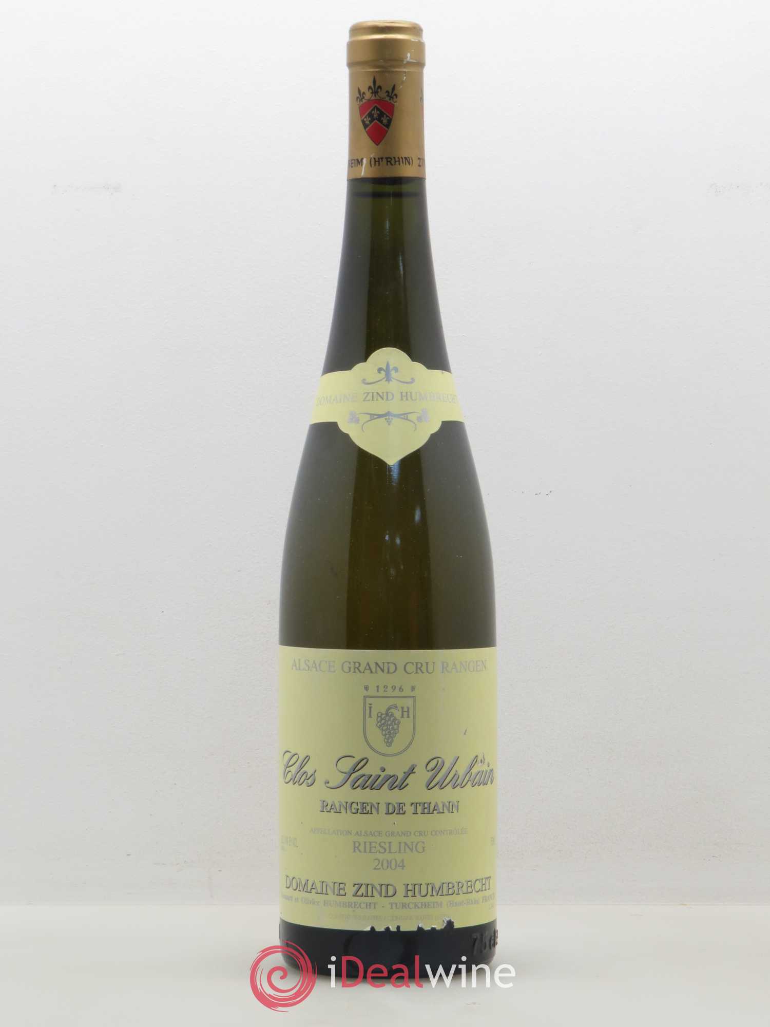 Alsace Riesling Grand Cru Rangen de Thann Clos Saint Urbain Zind-Humbrecht (Domaine) 2004 - Lot de 1 bouteille - 0