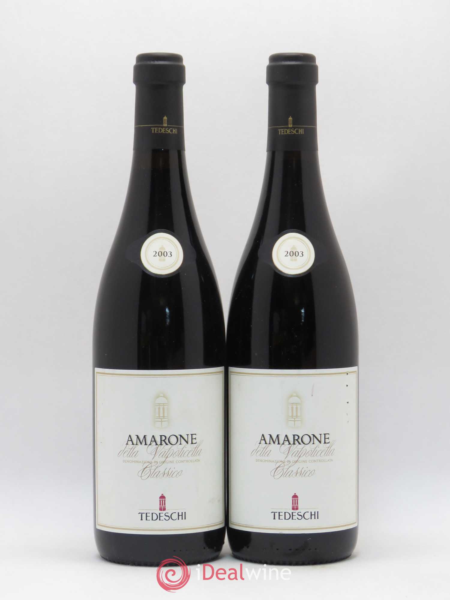 Amarone della Valpolicella DOC Tedeschi 2003 - Lot de 2 bouteilles - 0