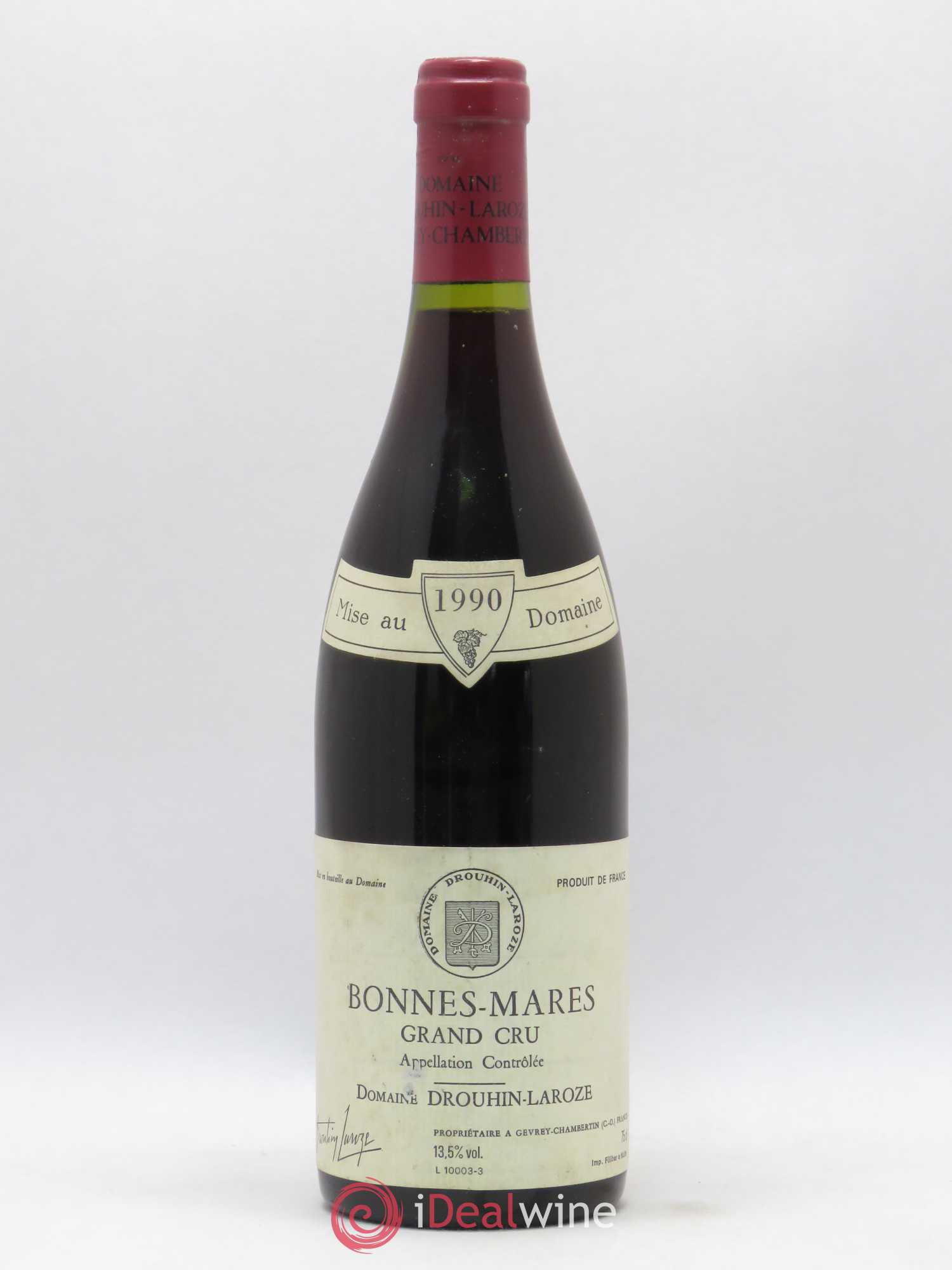 Bonnes-Mares Grand Cru Domaine Drouhin-Laroze 1990 - Lot de 1 bouteille - 0