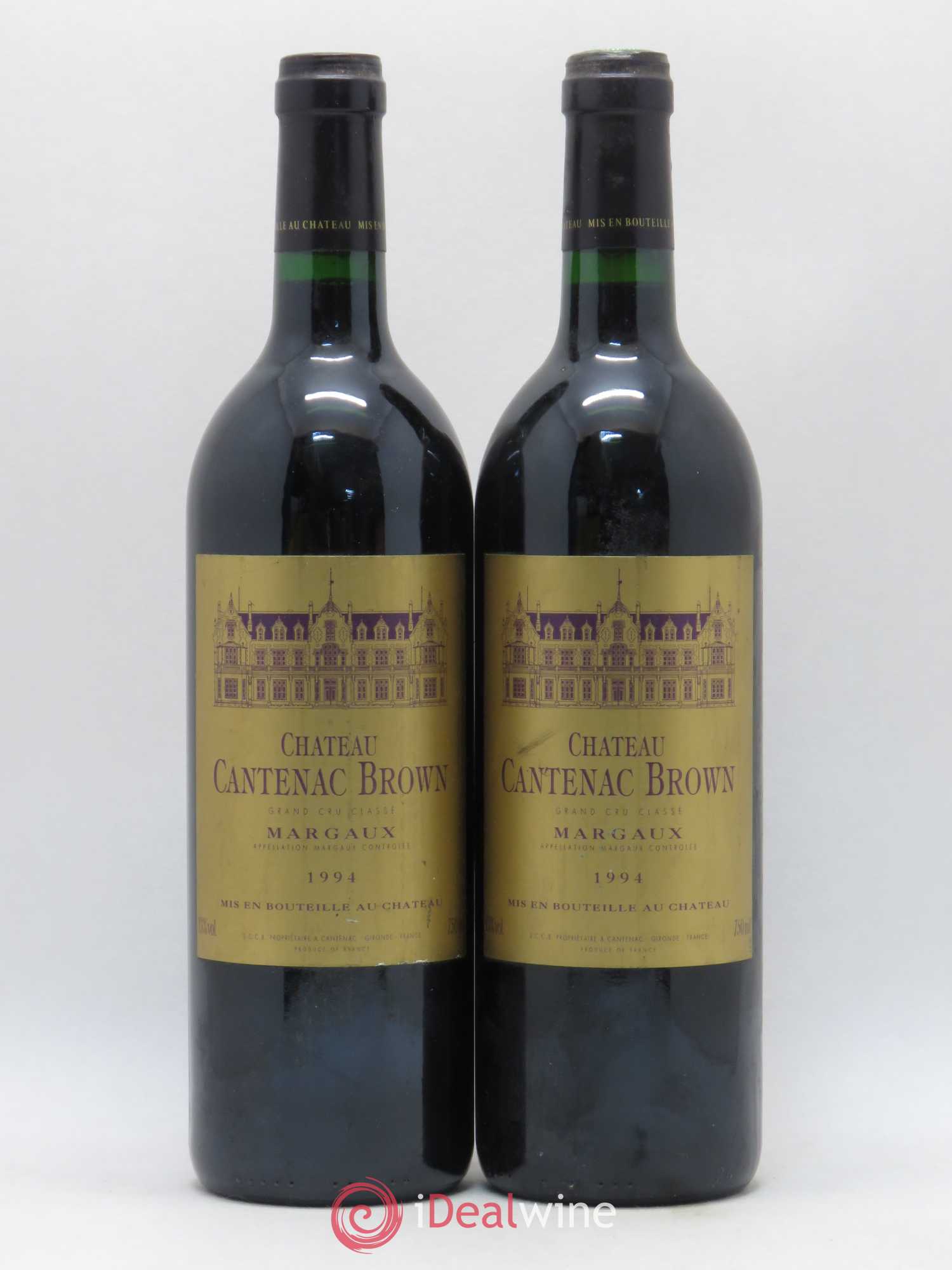 Château Cantenac Brown 3ème Grand Cru Classé 1994 - Lot de 2 bouteilles - 0