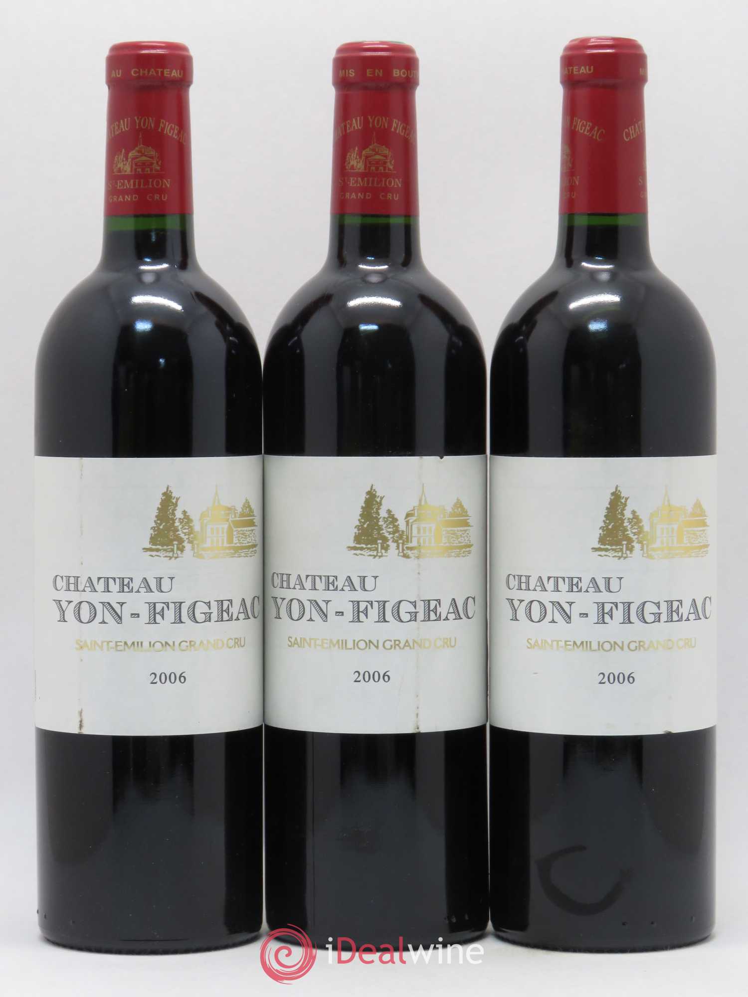Château Yon Figeac Grand Cru Classé 2006 - Lot de 3 bouteilles - 0