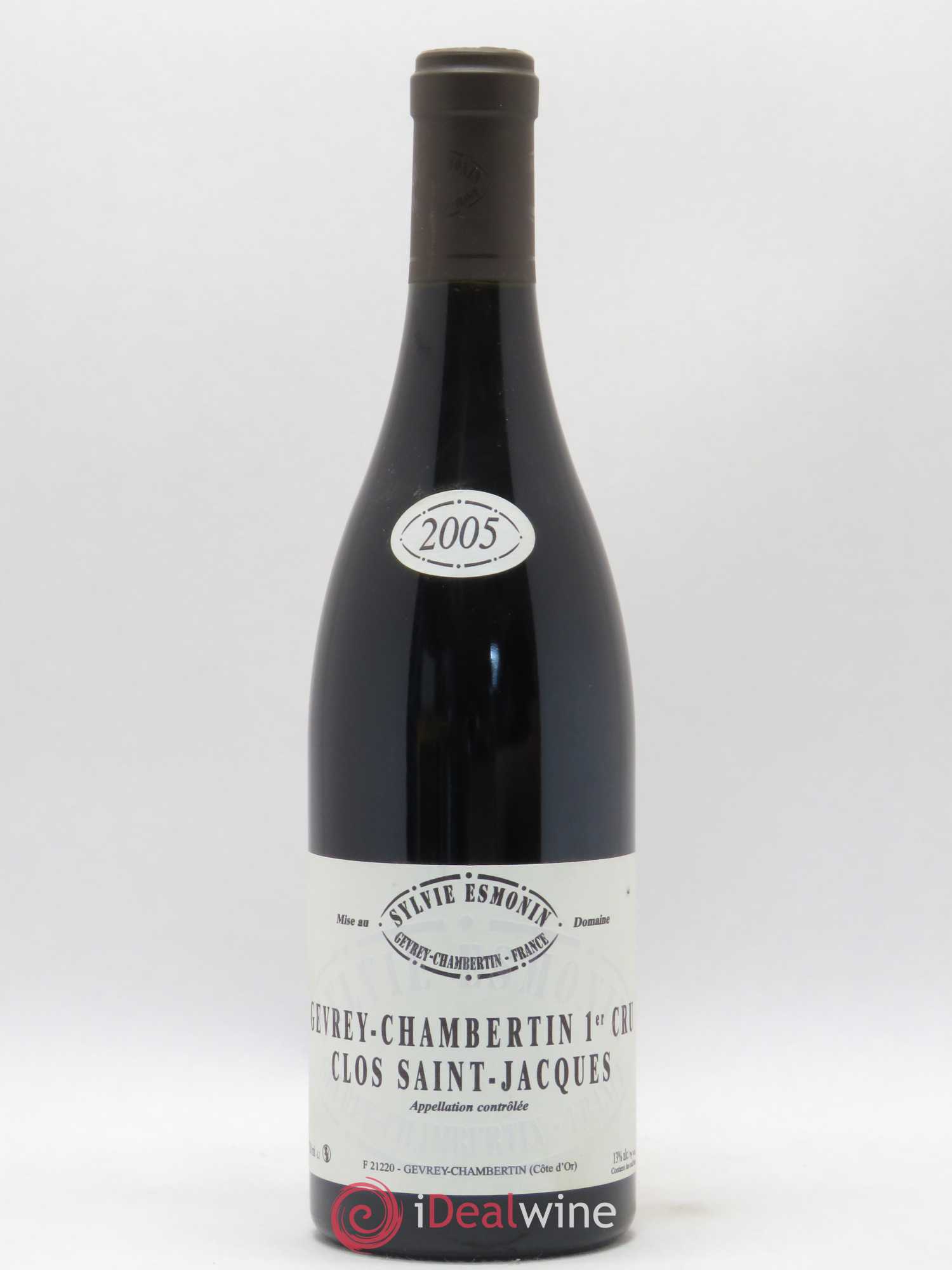 Gevrey-Chambertin 1er Cru Clos Saint Jacques Sylvie Esmonin 2005 - Lot de 1 bouteille - 0
