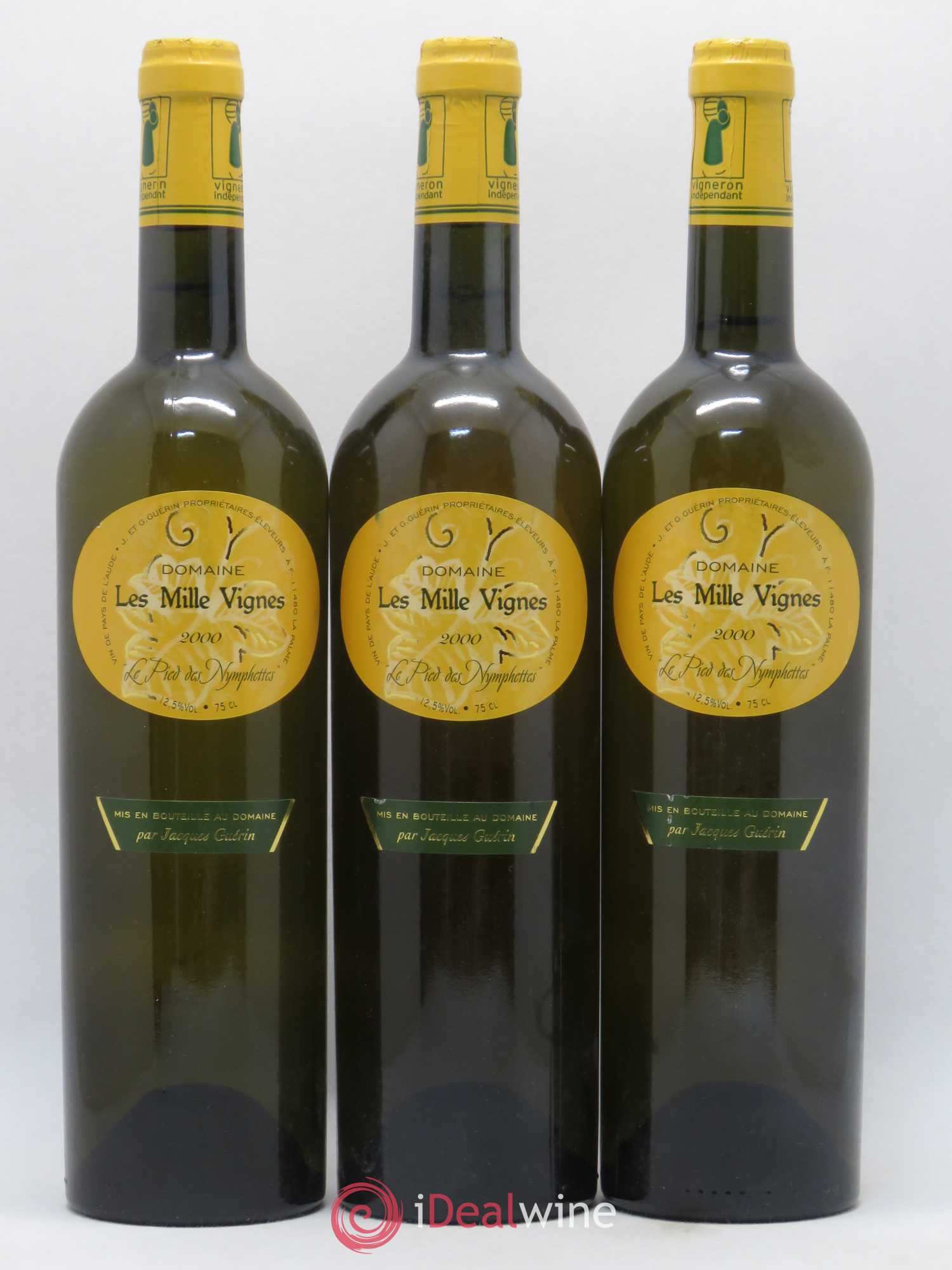 Coteaux du Languedoc Le Pied des Nymphettes Domaine des Mille Vignes 2000 - Posten von 3 Flaschen - 0