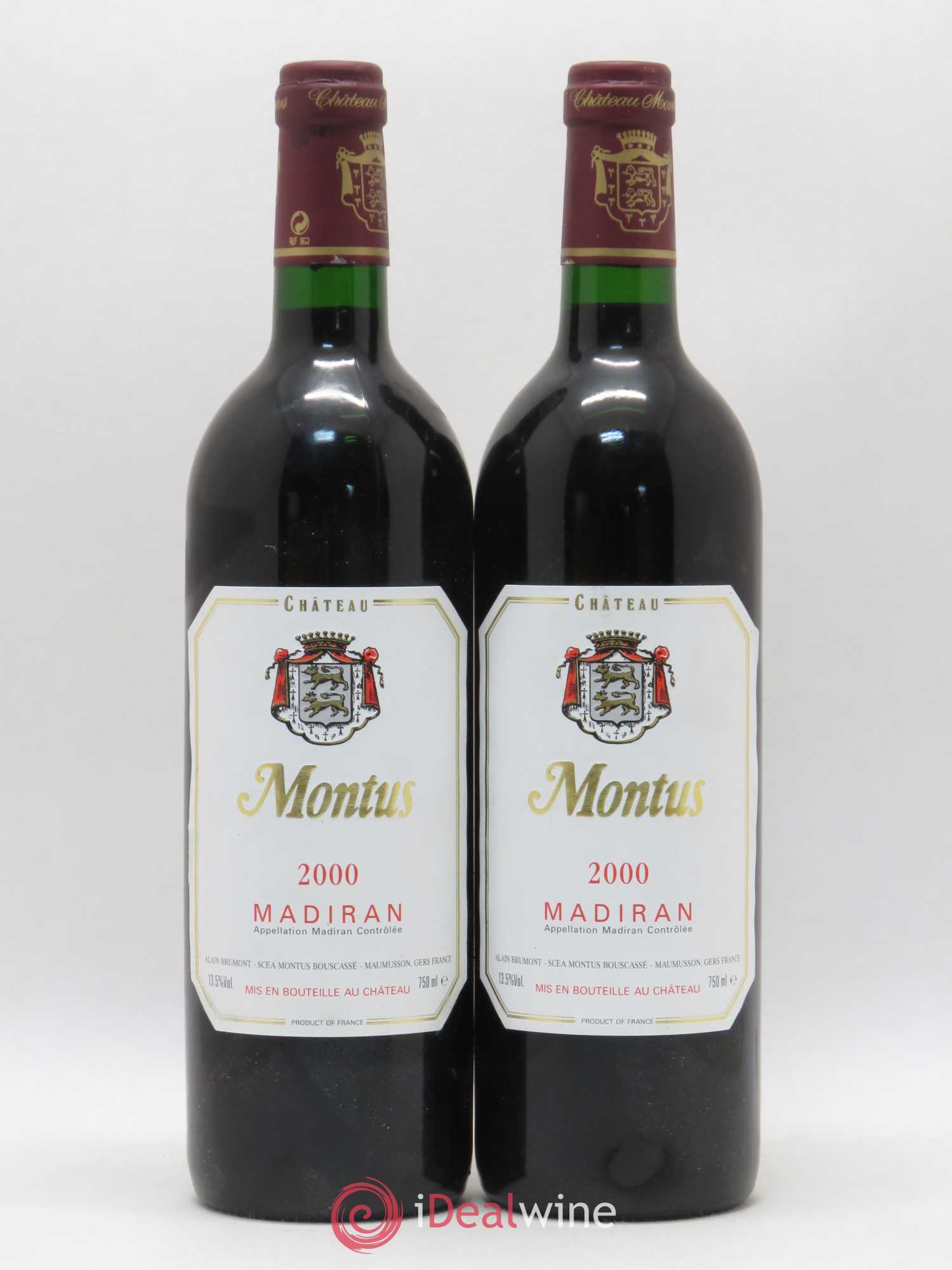 Madiran Château Montus Alain Brumont 2000 - Lot de 2 bouteilles - 0
