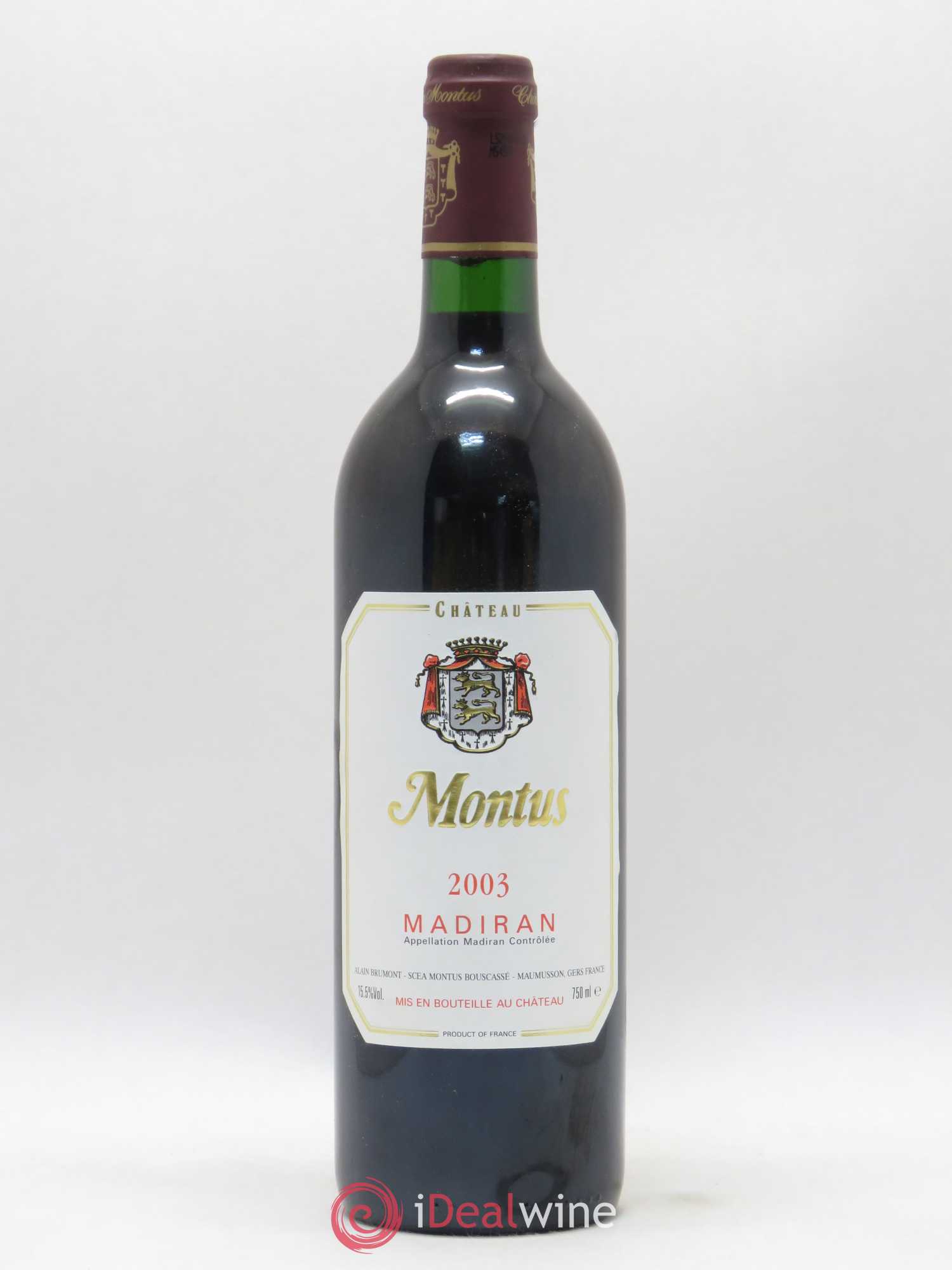 Madiran Château Montus Alain Brumont 2003 - Lot de 1 bouteille - 0