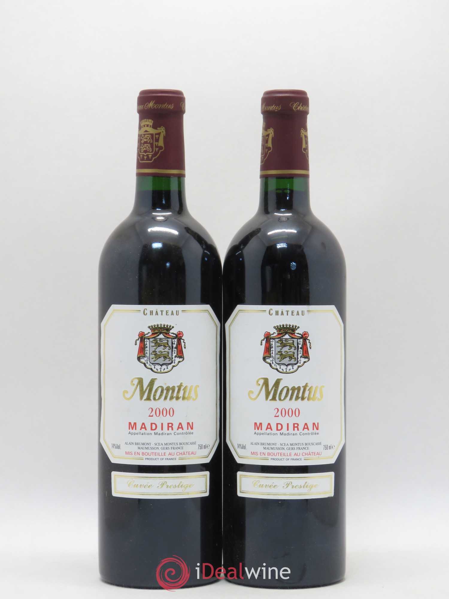 Madiran Château Montus-Prestige Alain Brumont 2000 - Lot de 2 bouteilles - 0