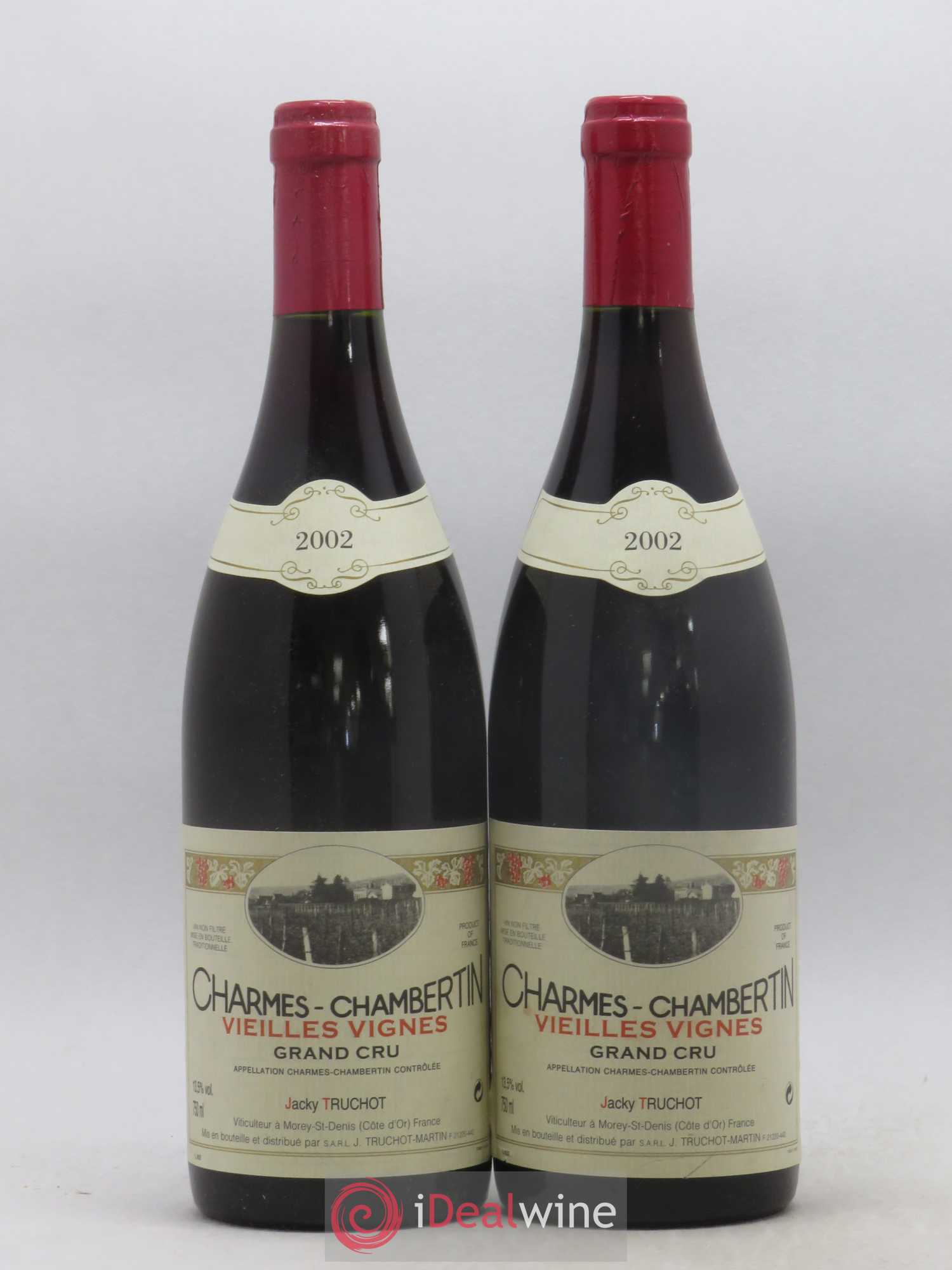 Charmes-Chambertin Grand Cru Vieilles Vignes Jacky Truchot 2002 - Lot de 2 bouteilles - 0